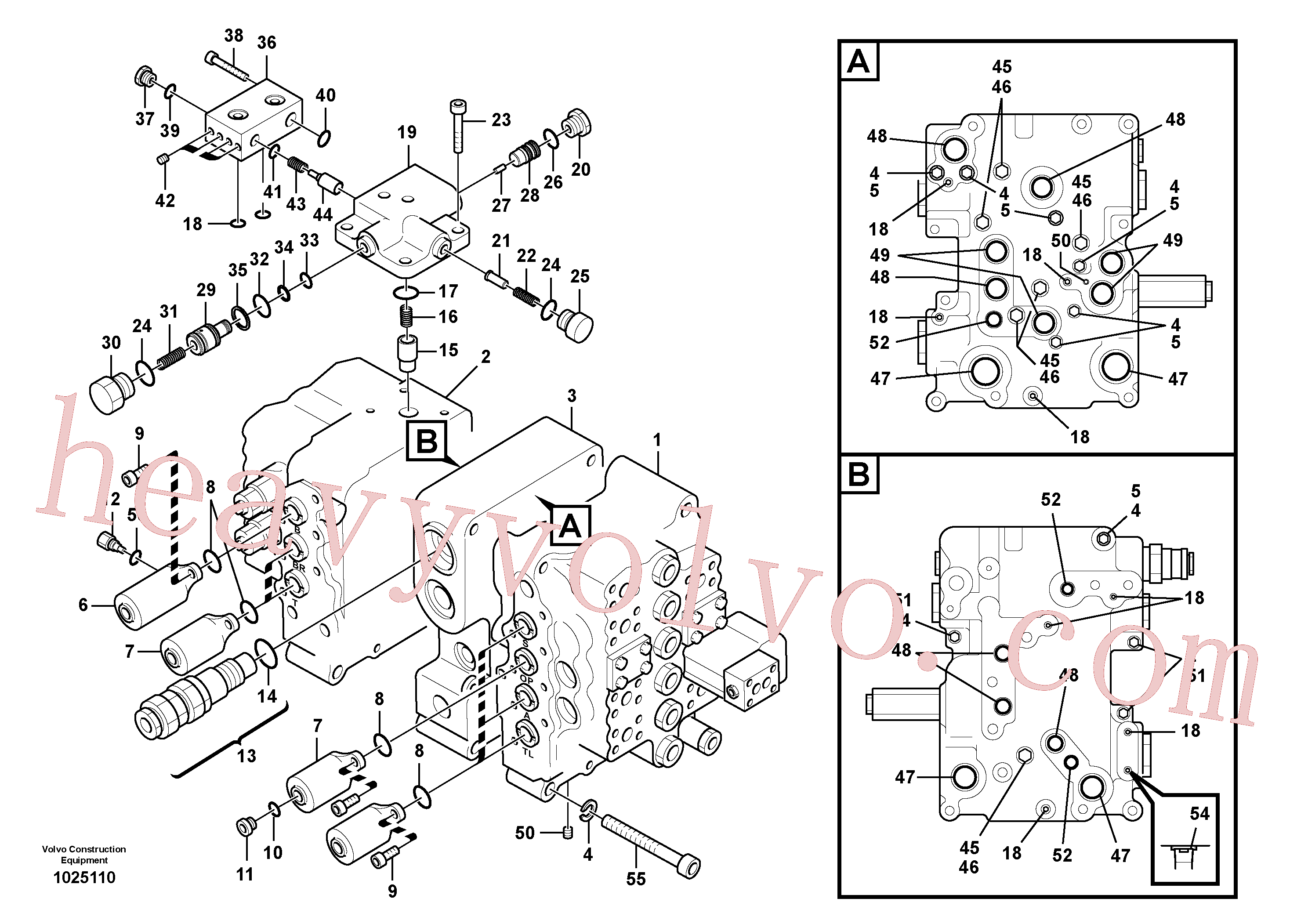 SA8230-00590 for Volvo Main control valve, relief valve and boom holding(1025110 assembly)