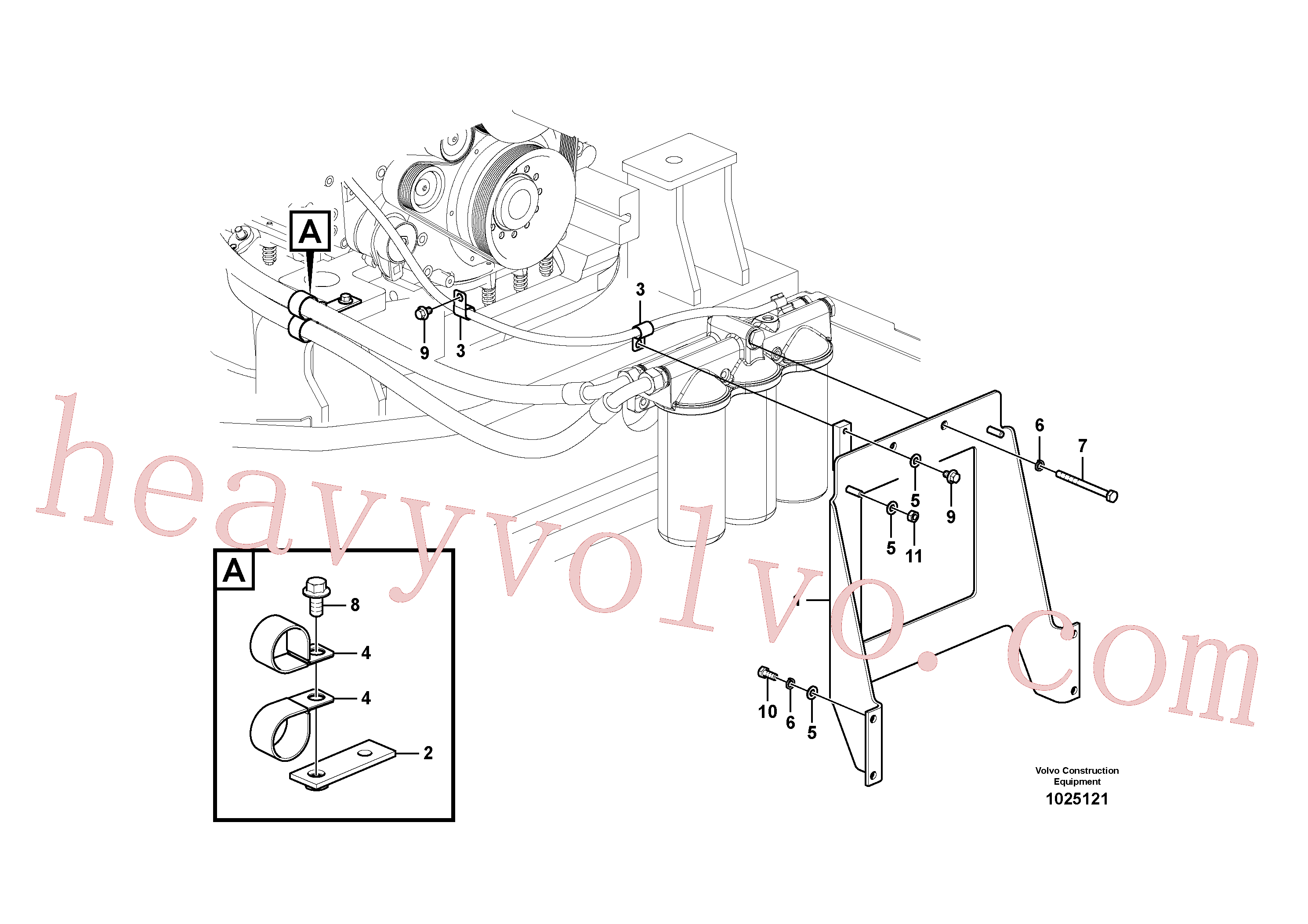 VOE983370 for Volvo Oil filter with fitting parts(1025121 assembly)