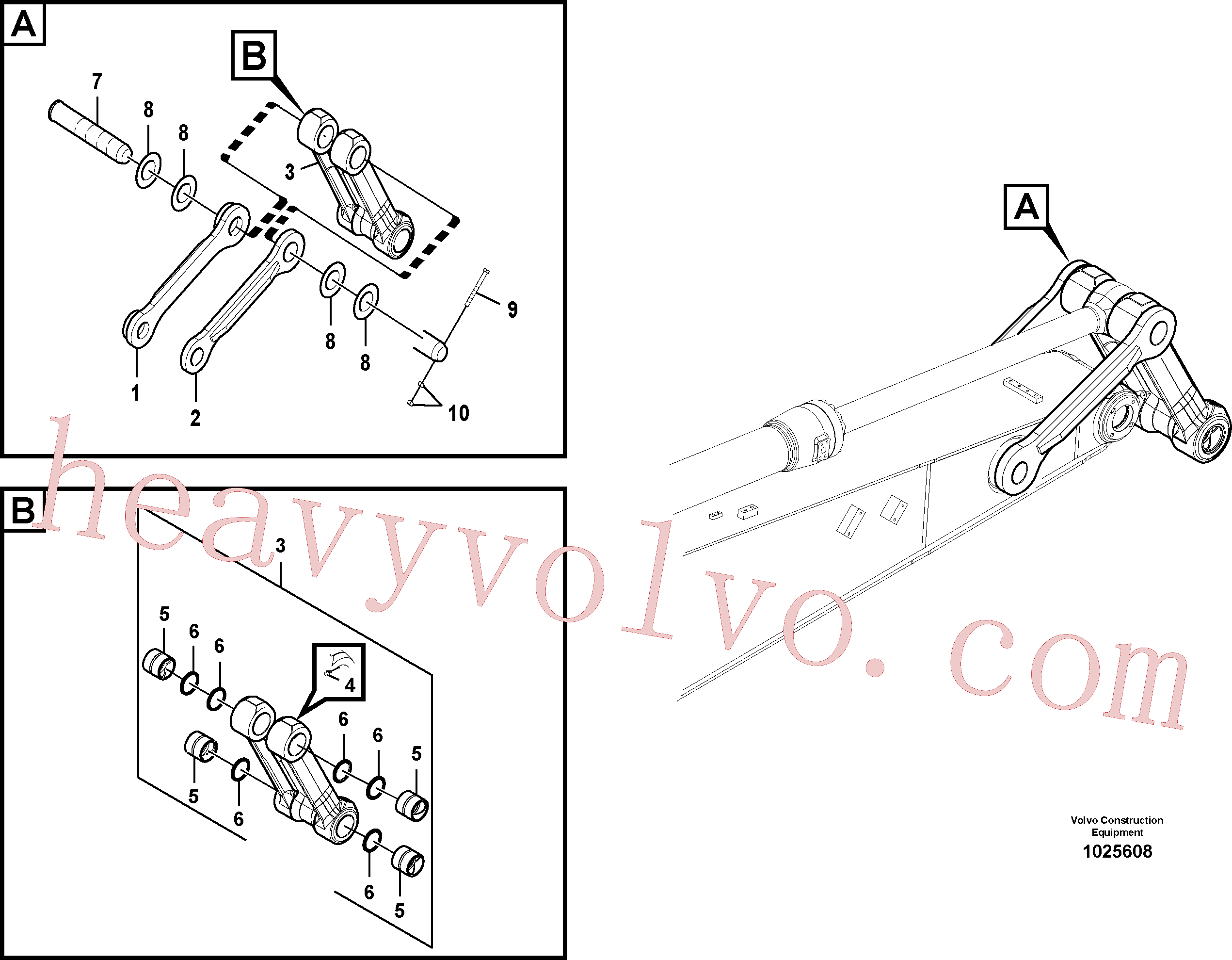 VOE14563075 for Volvo Links to connecting rod(1025608 assembly)