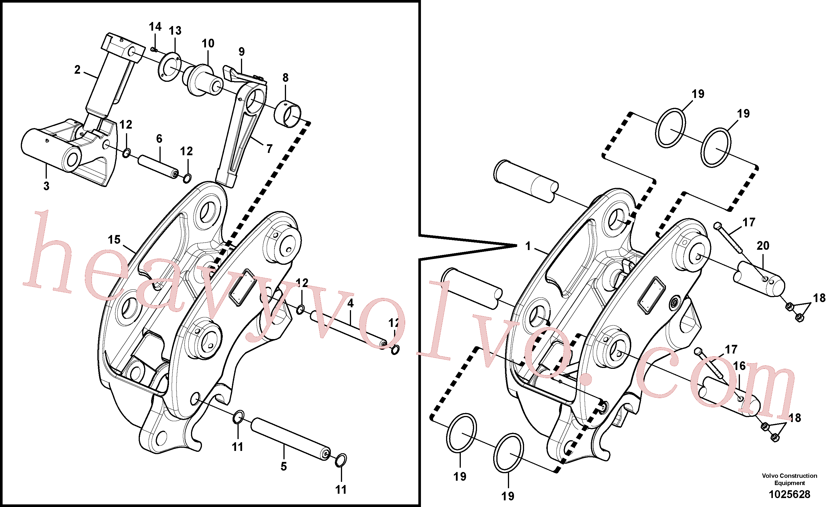 VOE14882279 for Volvo Attachment bracket, quickfit(1025628 assembly)