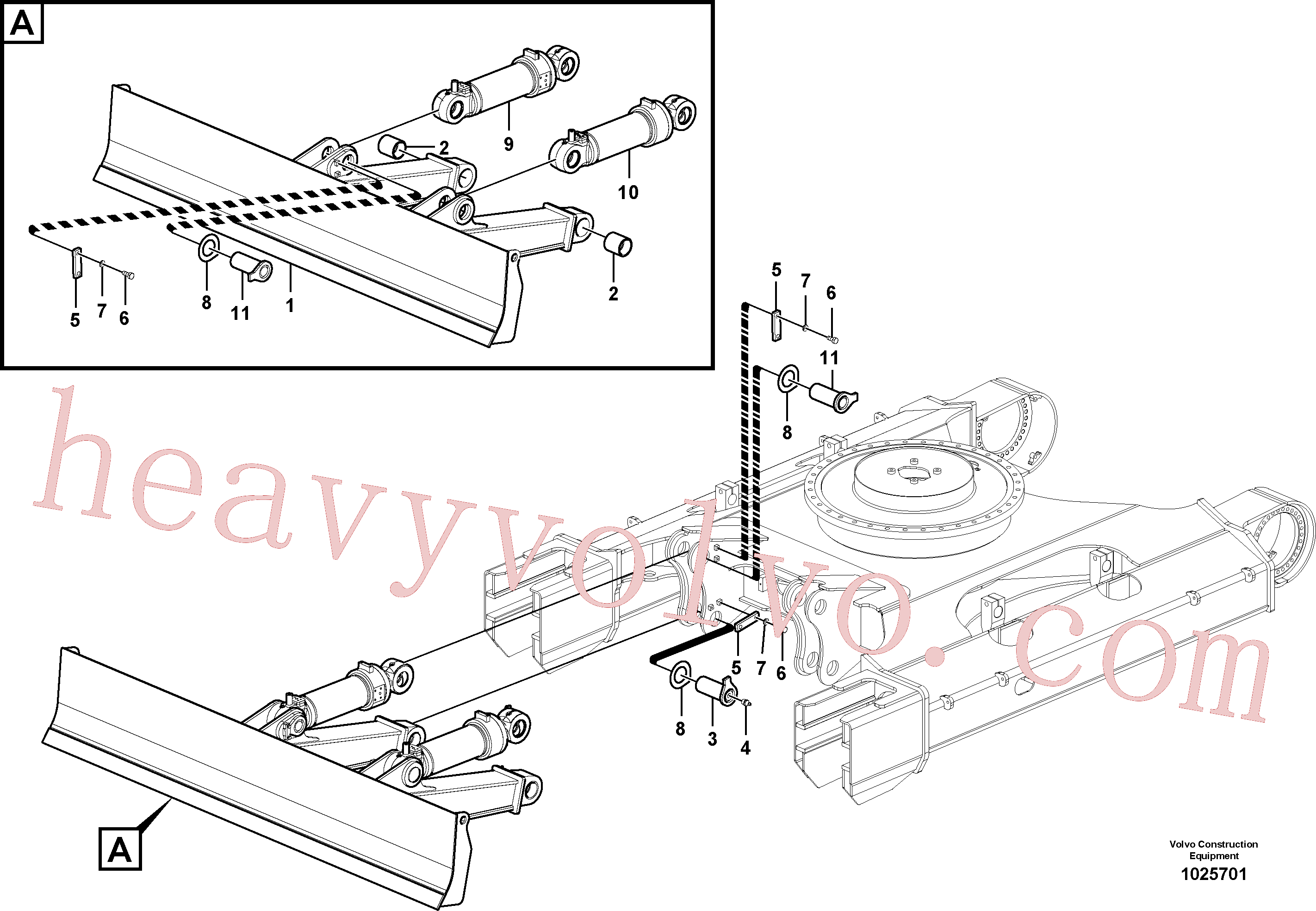 VOE14505274 for Volvo Dozer blade(1025701 assembly)