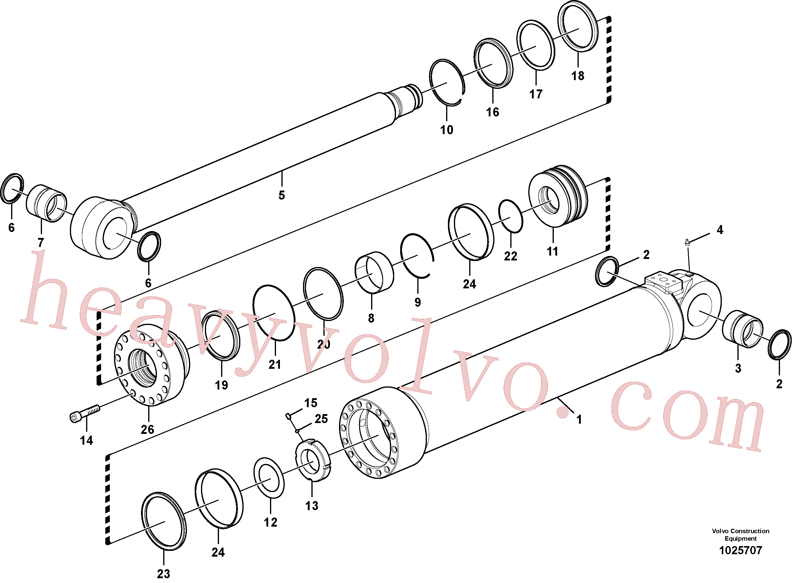 SA9511-12150 for Volvo Boom cylinder, adjustable 1st, Boom cylinder, adjustable 2nd(1025707 assembly)