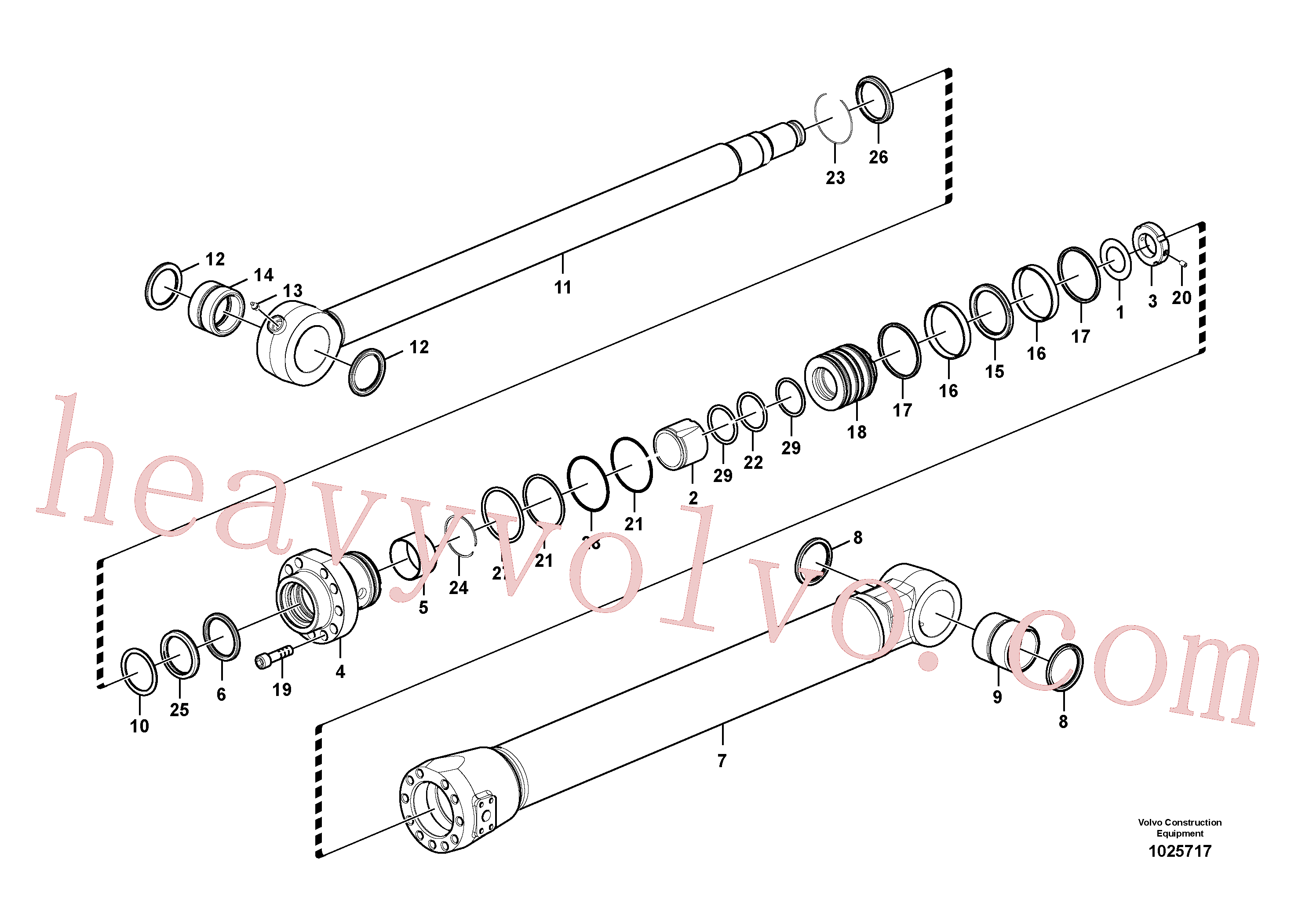 VOE949445 for Volvo Bucket cylinder(1025717 assembly)