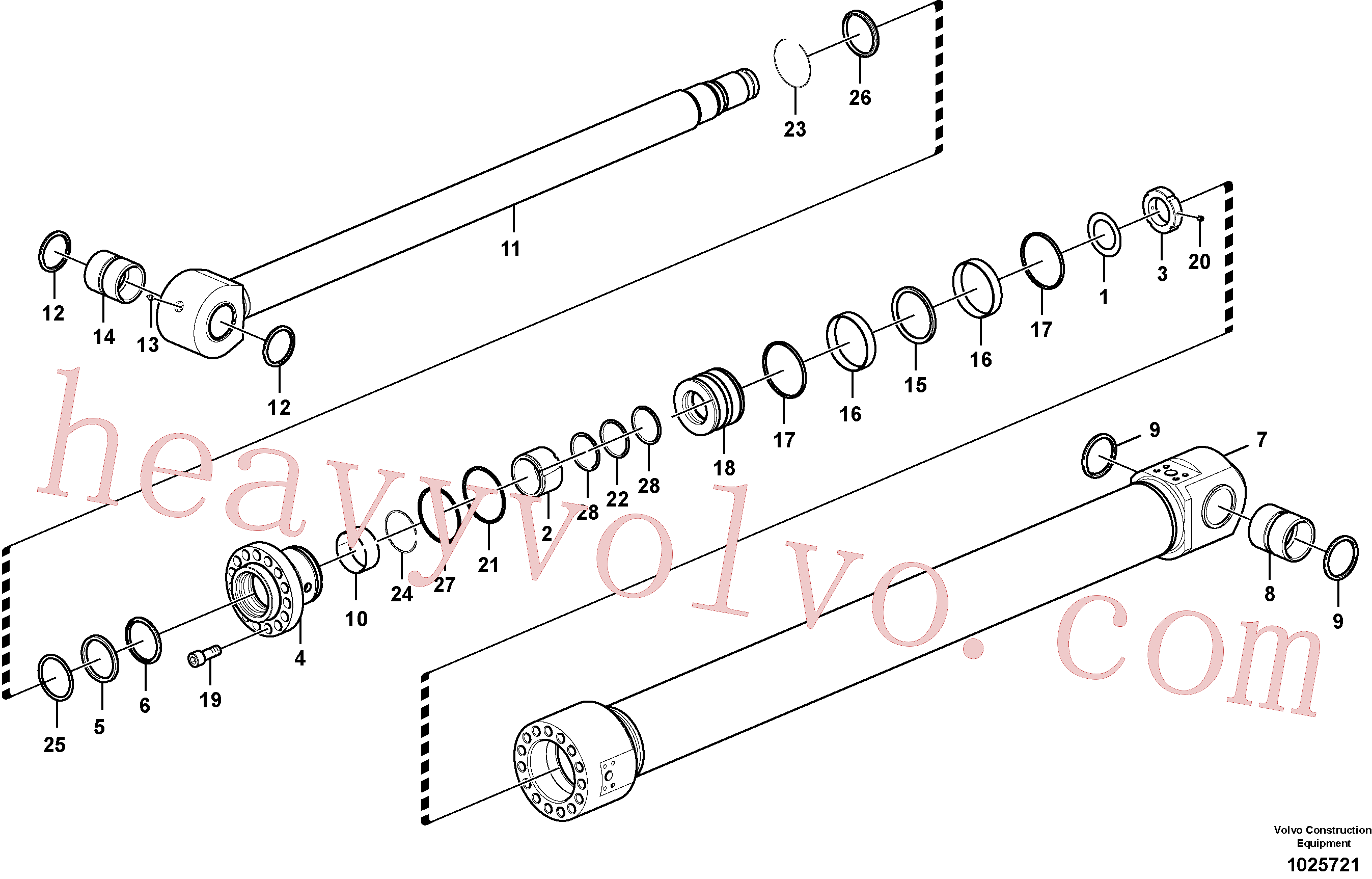 VOE14517939 for Volvo Bucket cylinder(1025721 assembly)