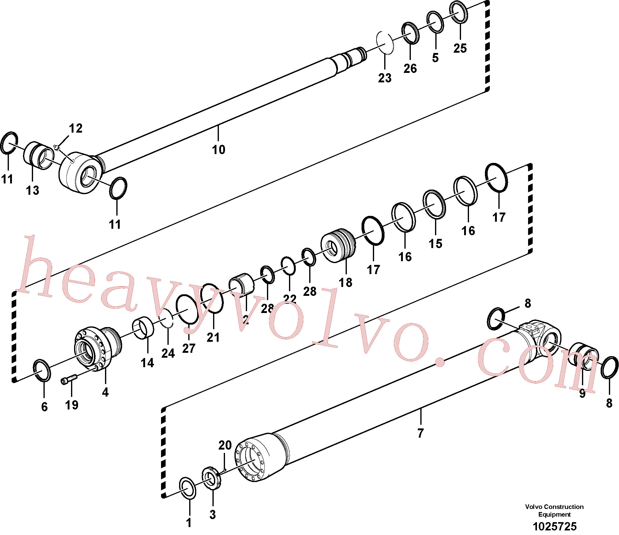 VOE14550059 for Volvo Bucket cylinder(1025725 assembly)