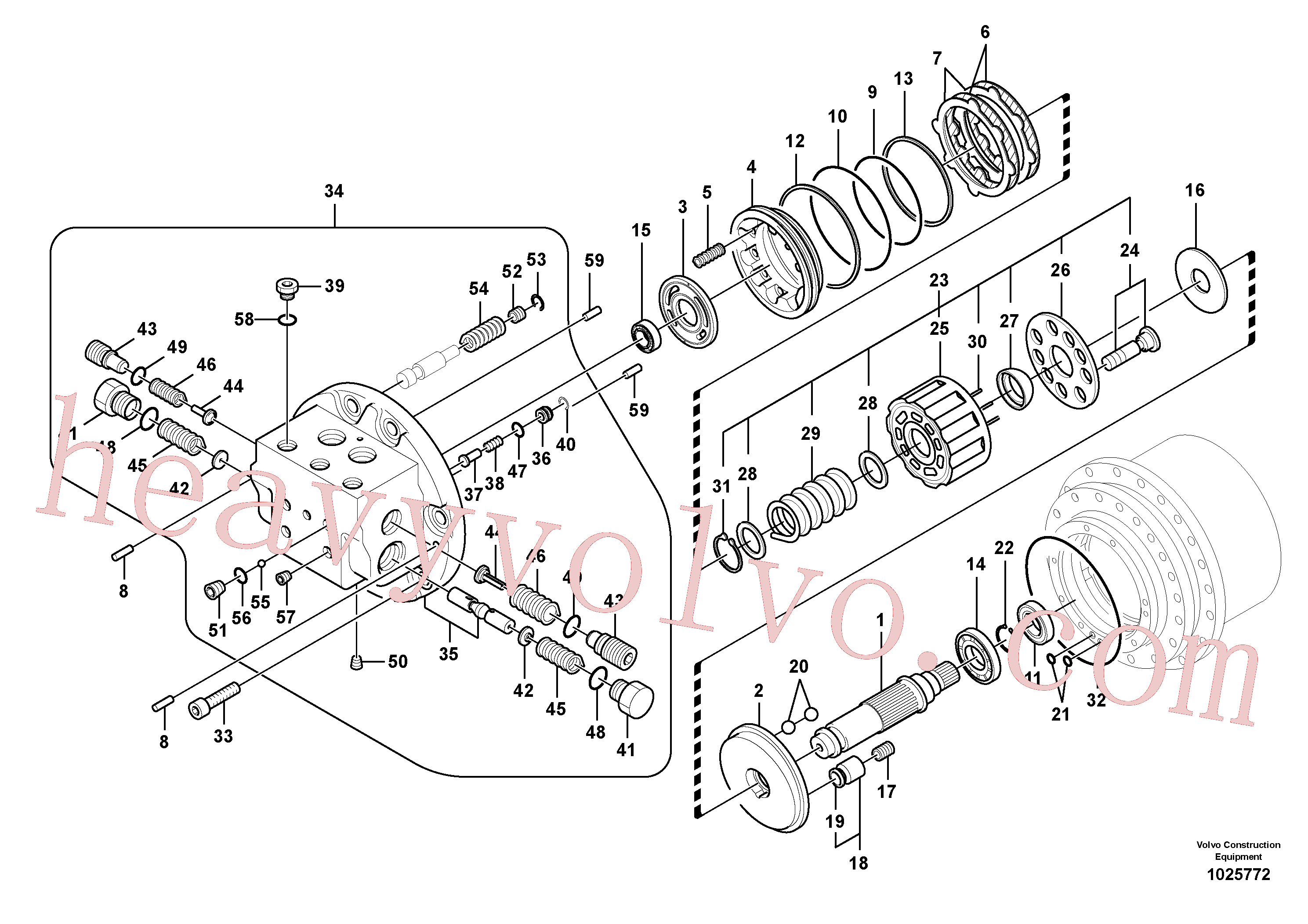 VOE14526567 for Volvo Travel motor(1025772 assembly)