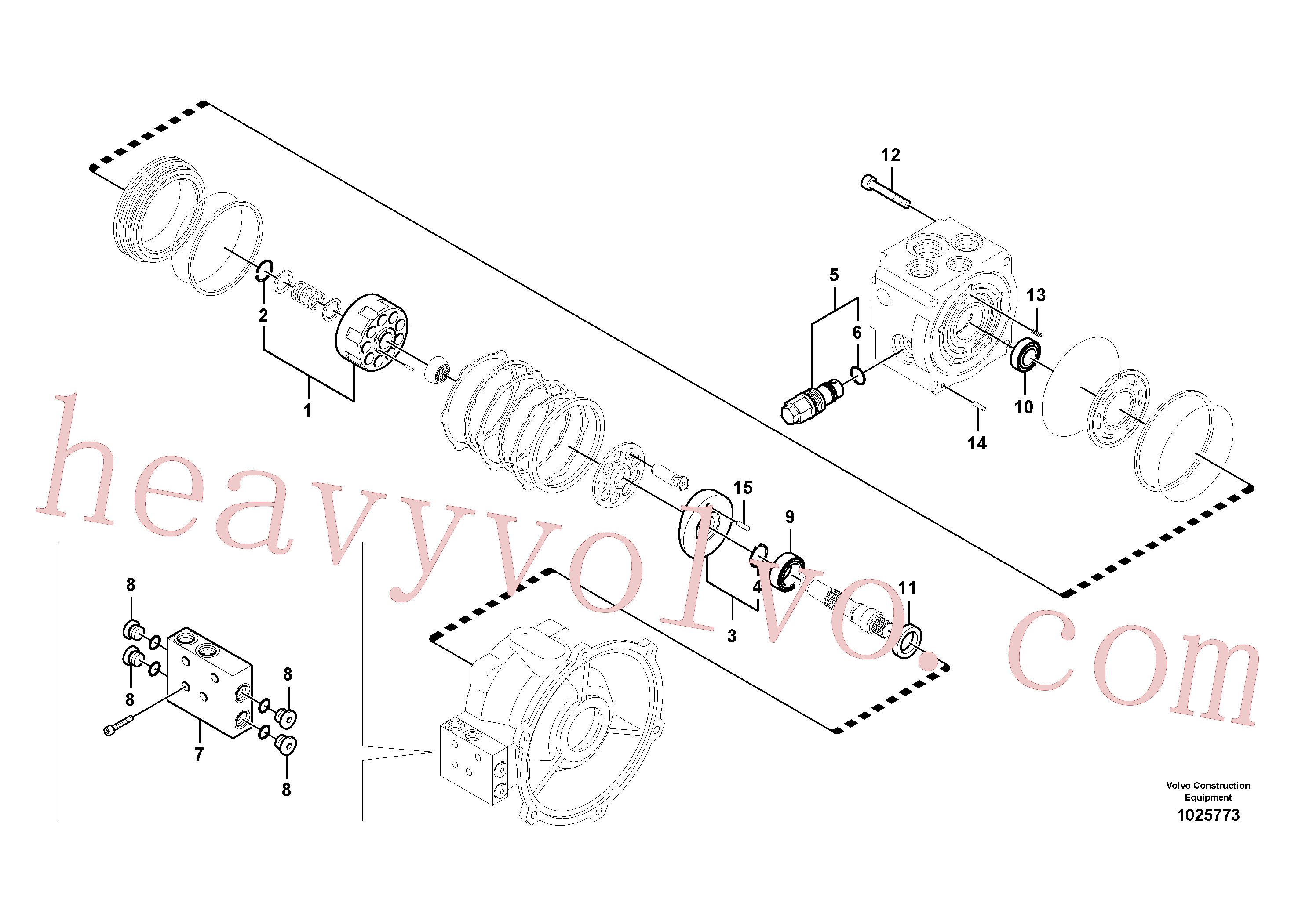 SA8230-32170 for Volvo Swing motor(1025773 assembly)