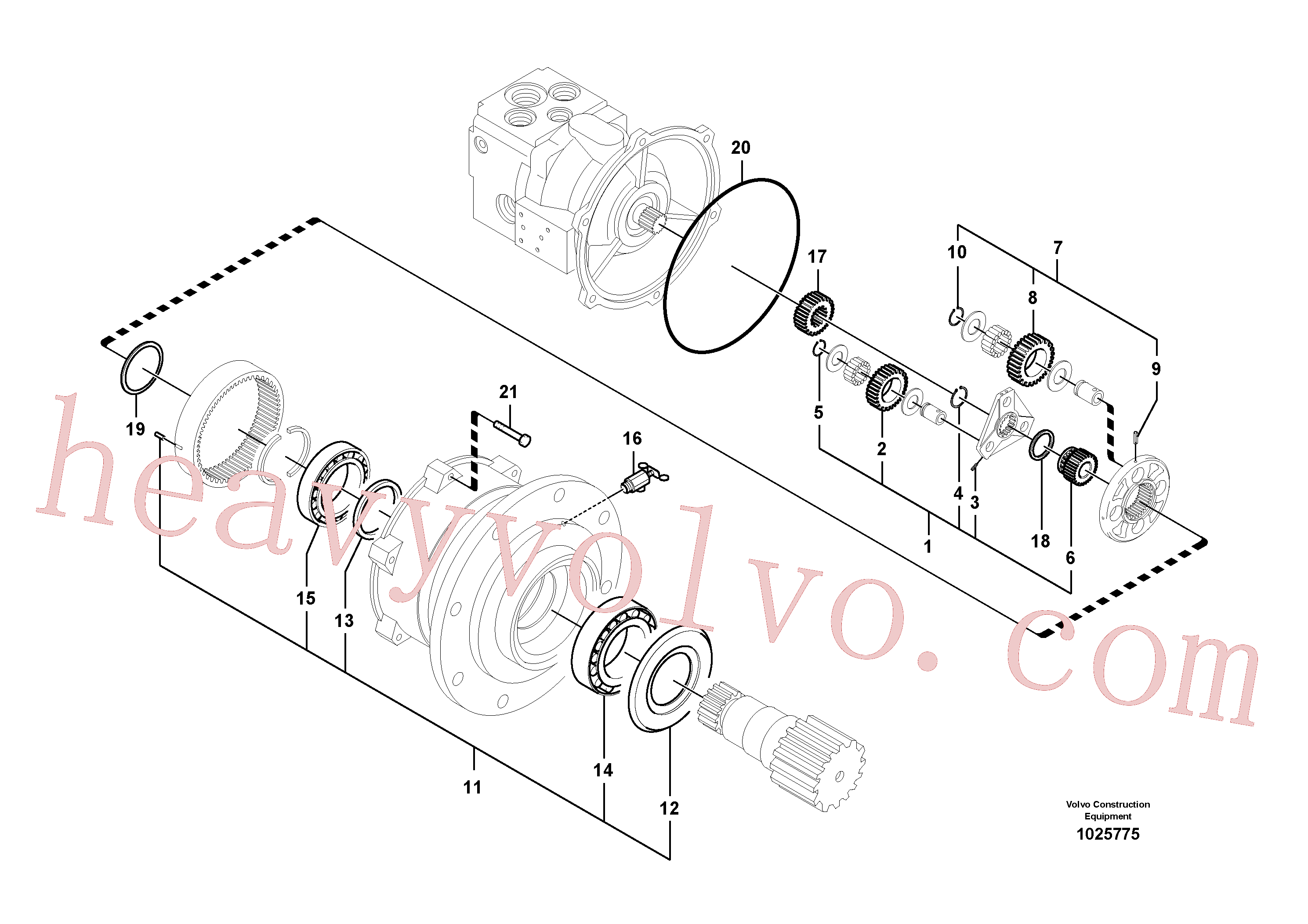 SA8230-32040 for Volvo Swing gearbox(1025775 assembly)