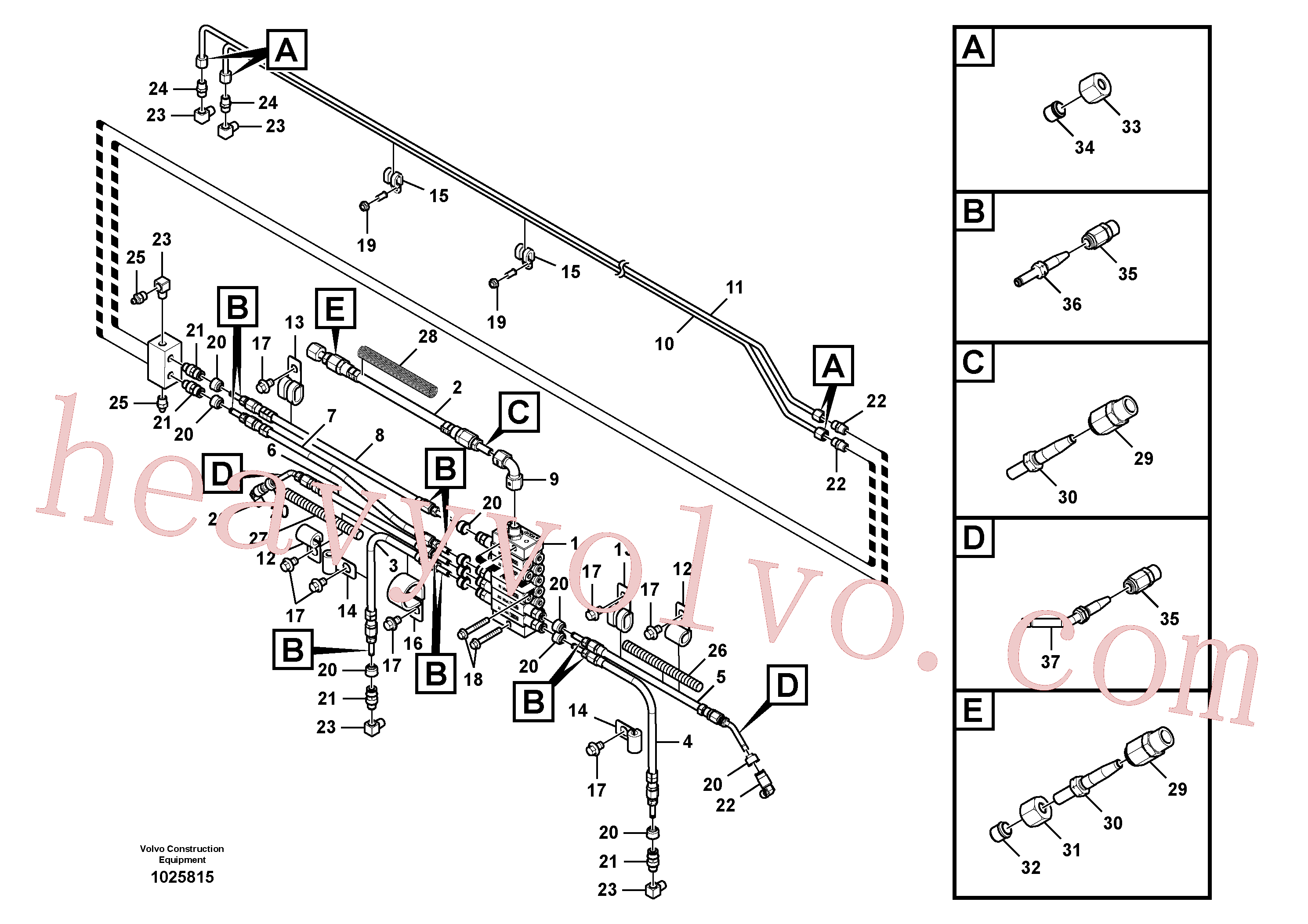 VOE14556672 for Volvo Automatic lubricating system, dipper arm(1025815 assembly)