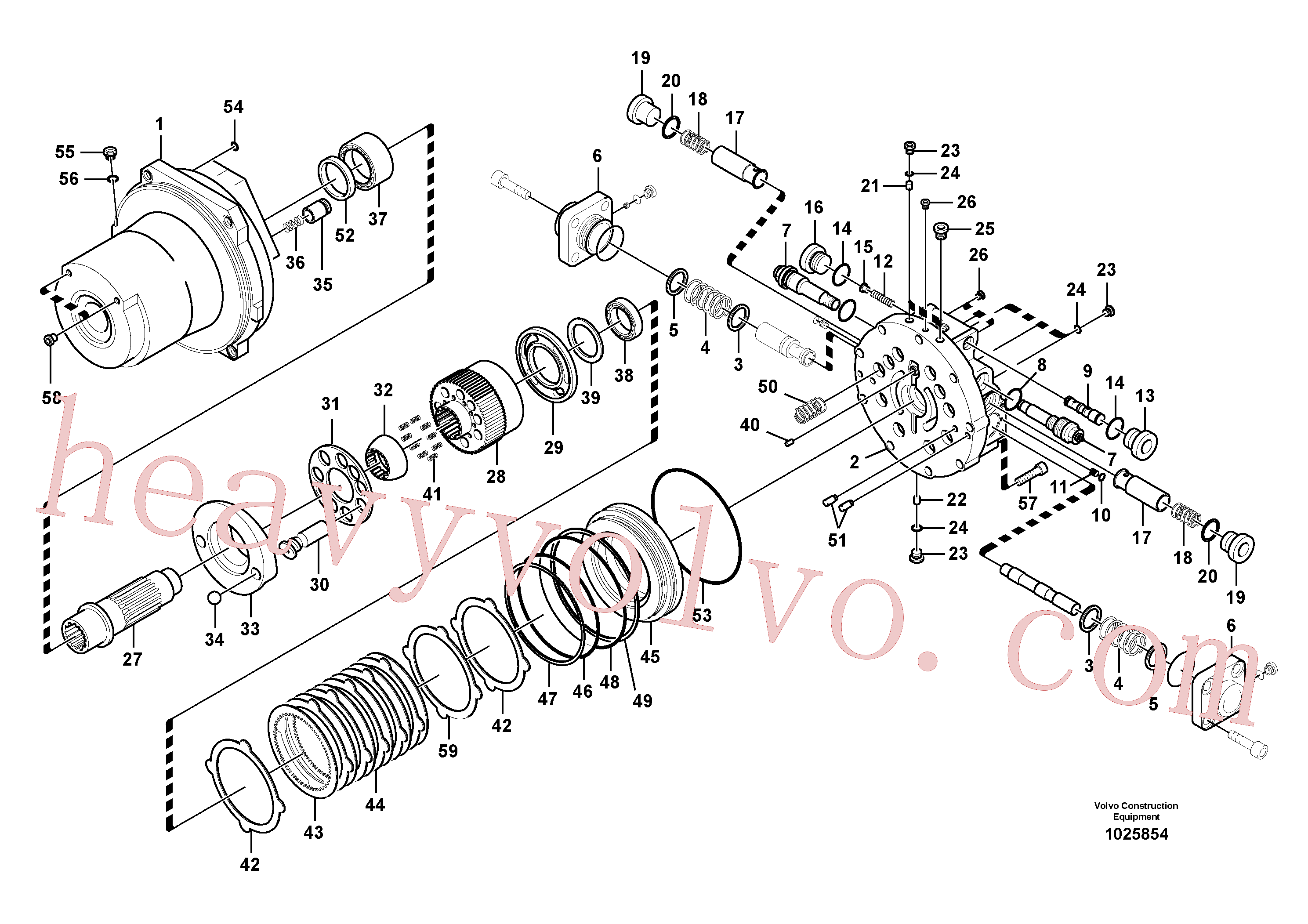 VOE14535031 for Volvo Travel motor(1025854 assembly)