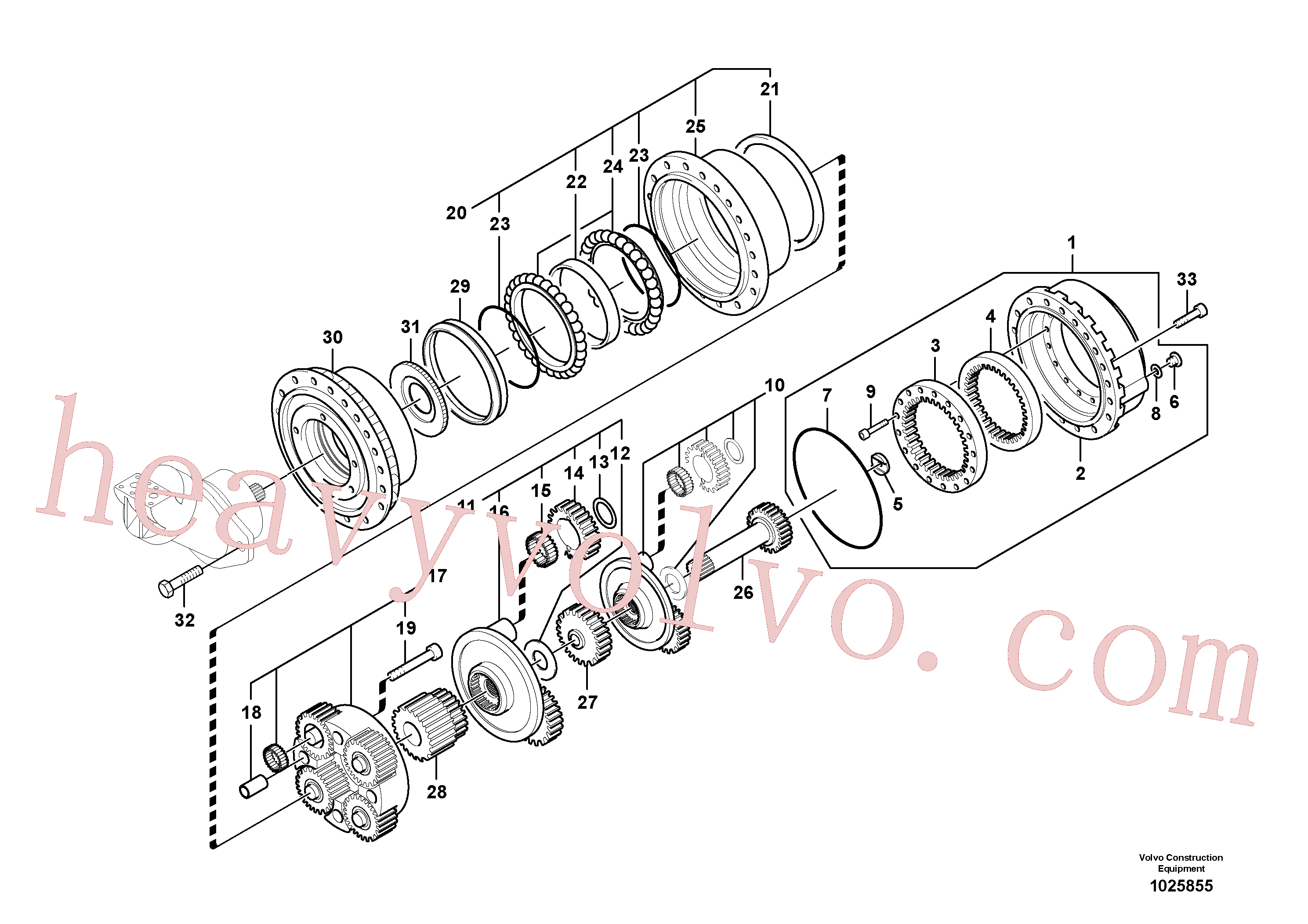 SA8230-35600 for Volvo Travel gearbox(1025855 assembly)