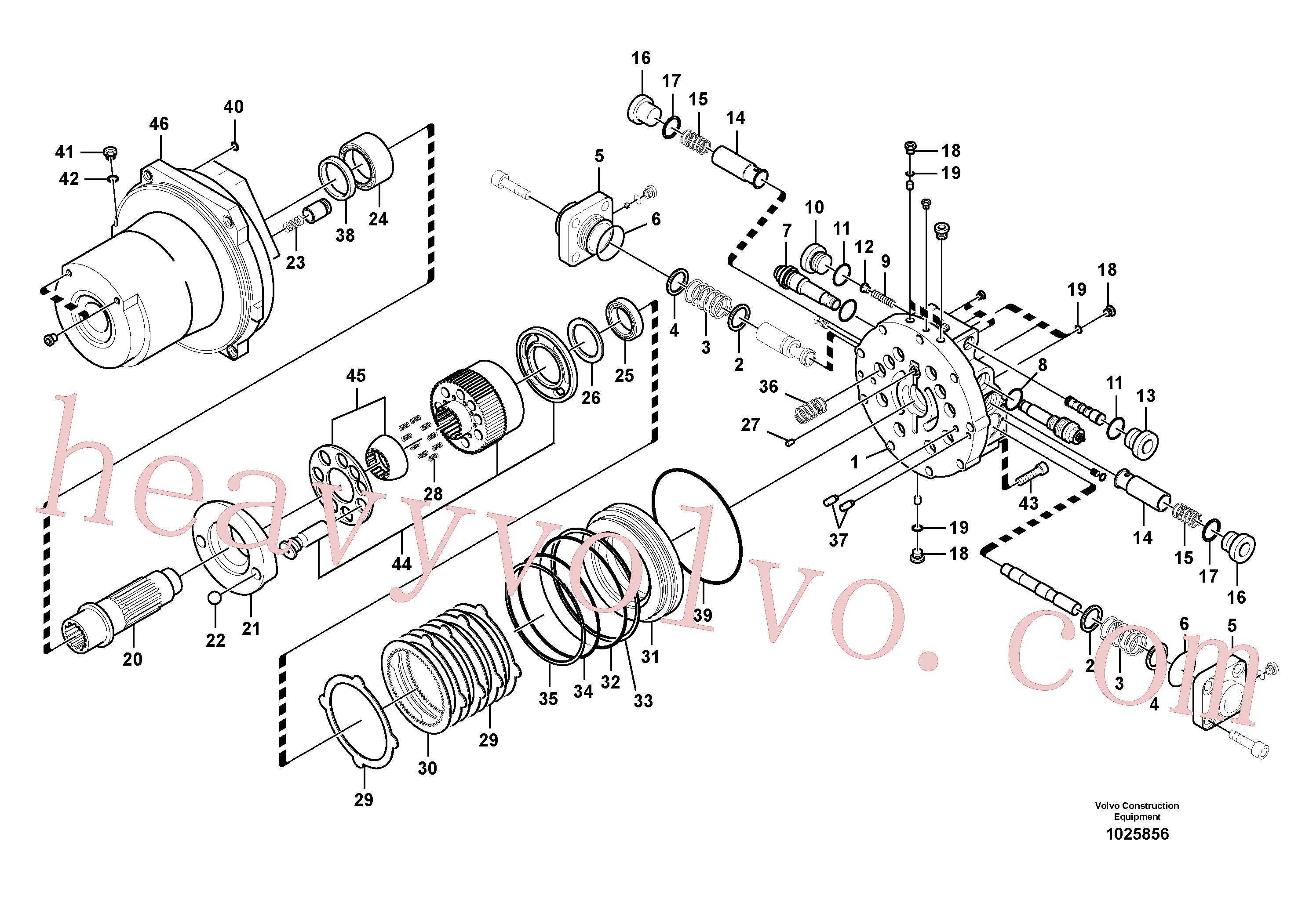 VOE14567860 for Volvo Travel motor(1025856 assembly)