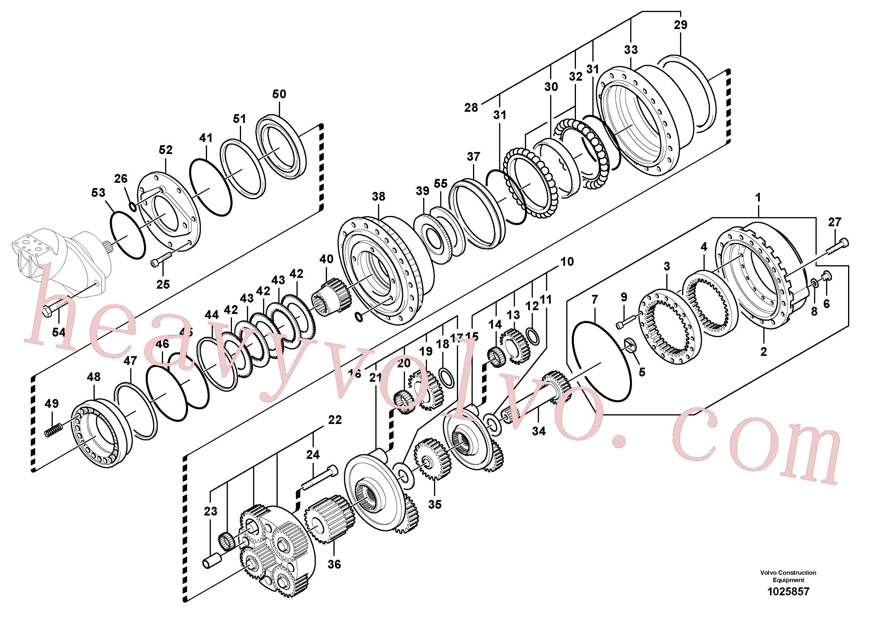 VOE11707951 for Volvo Travel gearbox(1025857 assembly)