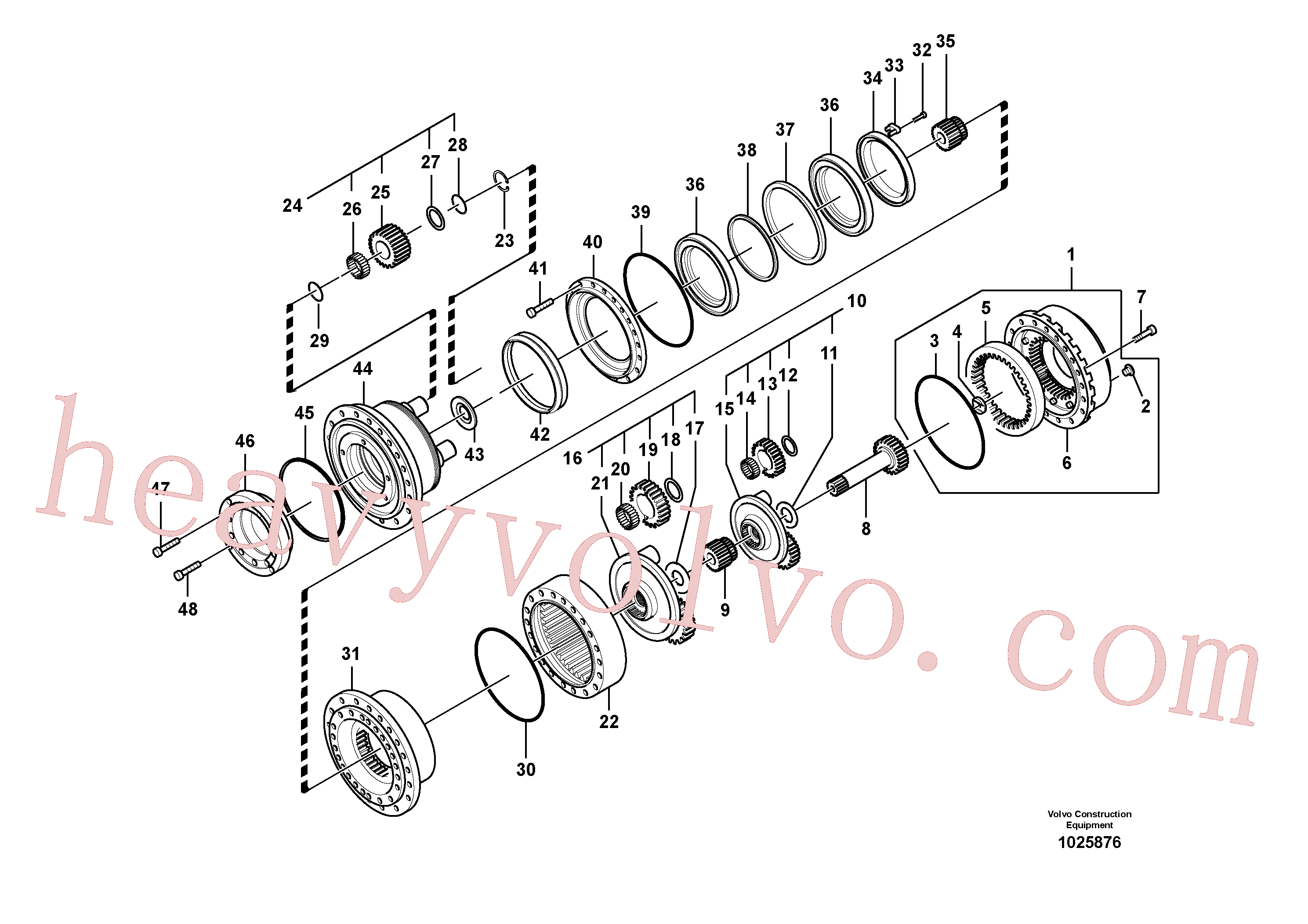 VOE14593935 for Volvo Travel gearbox(1025876 assembly)