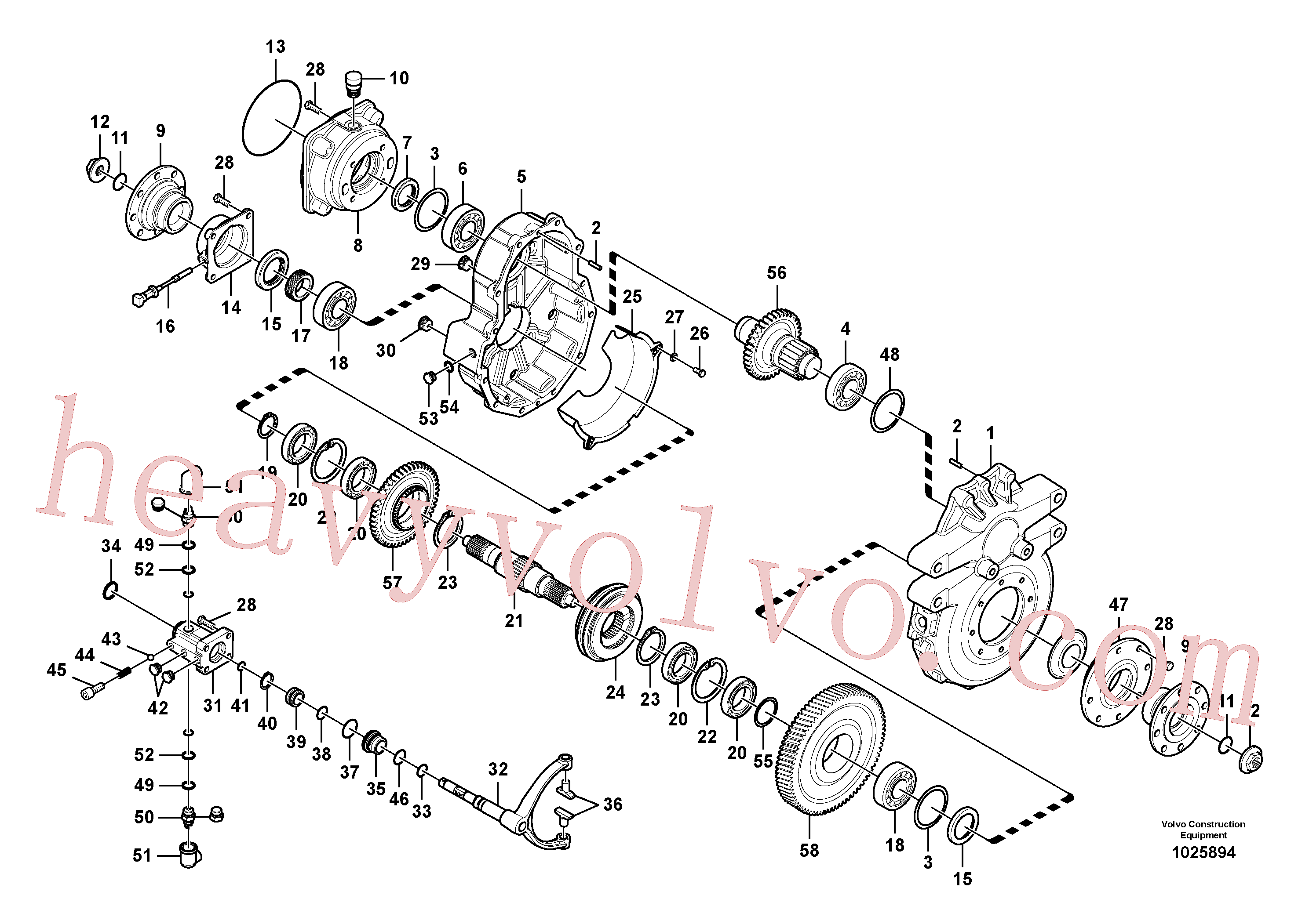 VOE11706884 for Volvo Travel gearbox(1025894 assembly)