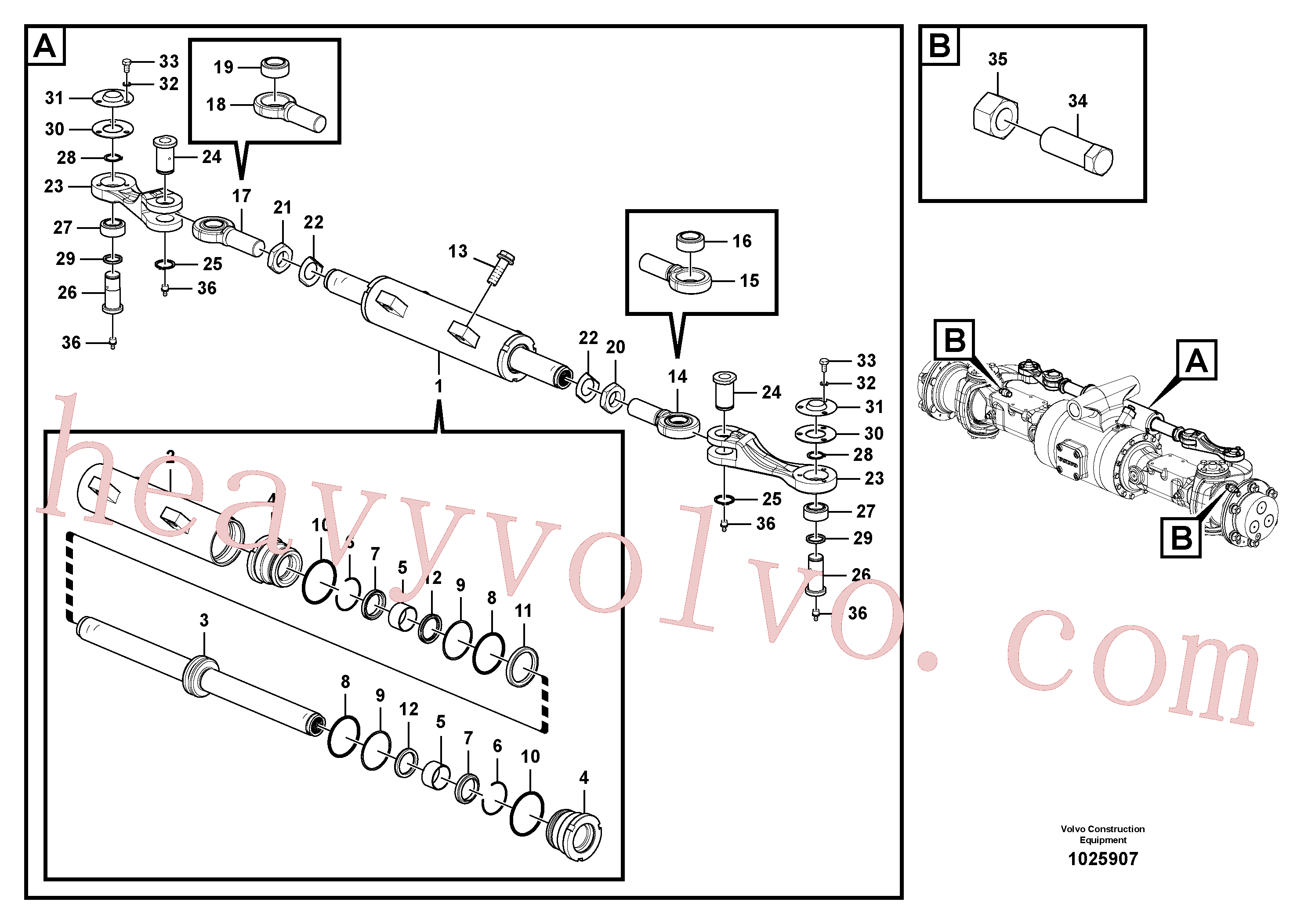 VOE990589 for Volvo Steering system(1025907 assembly)