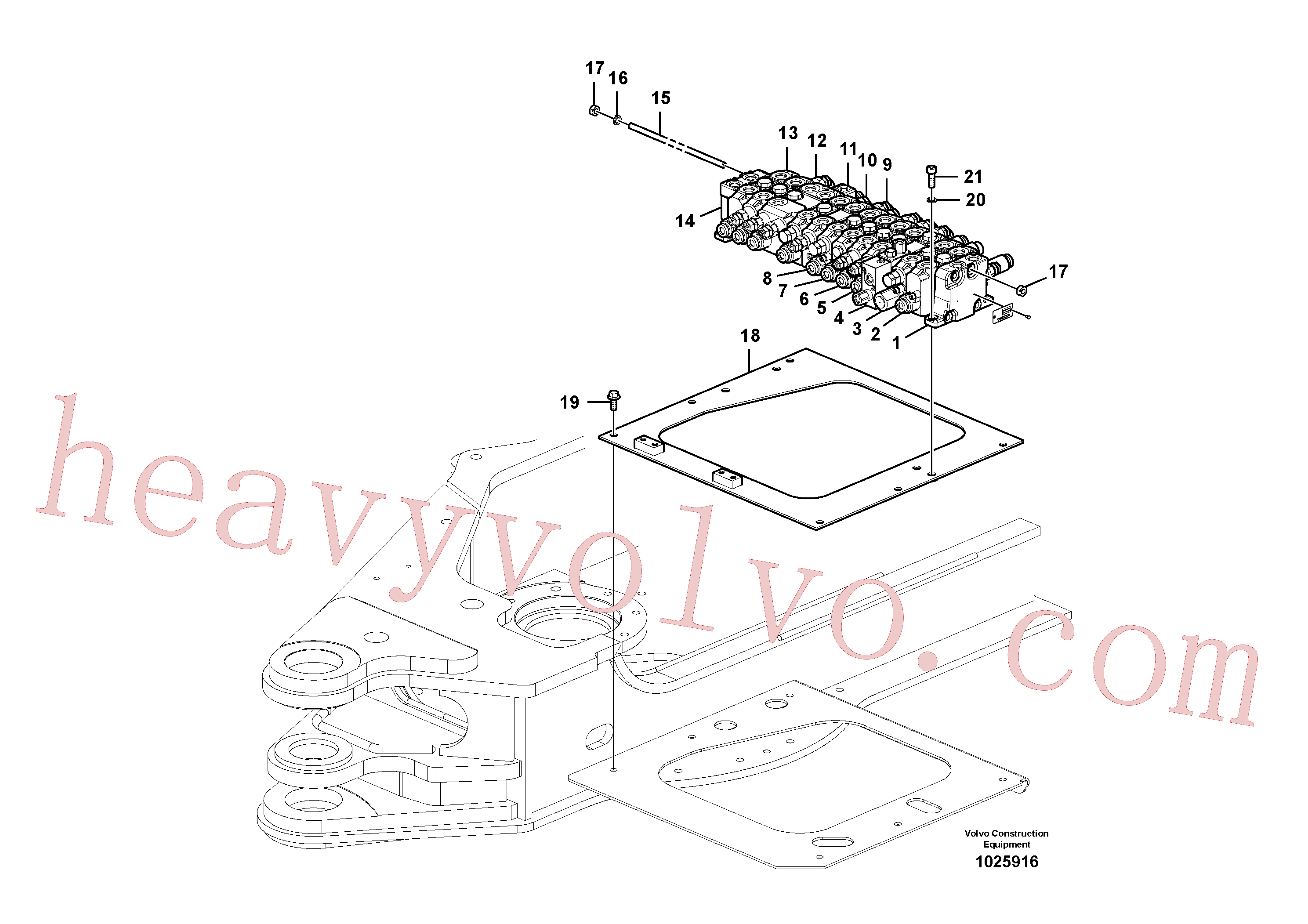 VOE14629066 for Volvo Control valve with fitting parts.(1025916 assembly)