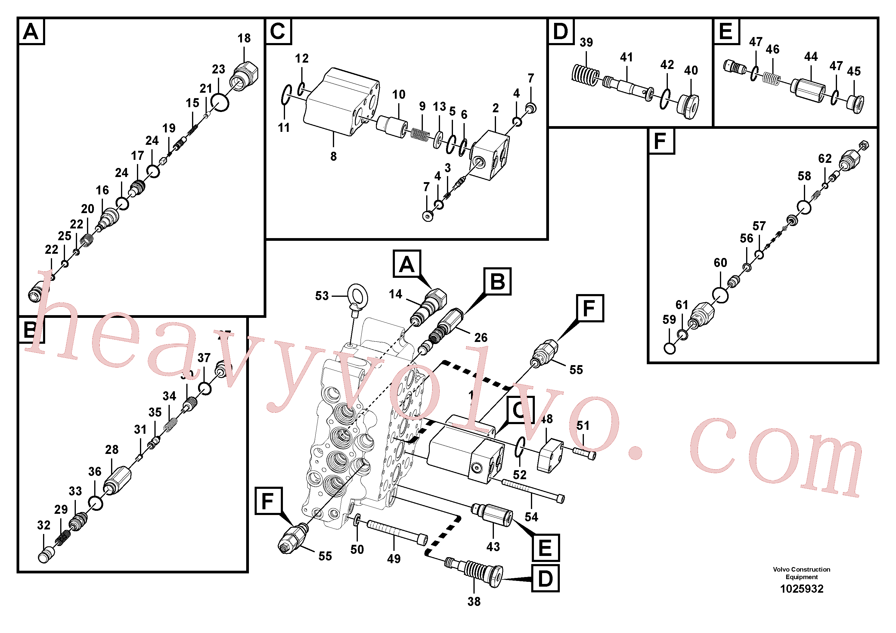 SA7273-10400 for Volvo Main control valve(1025932 assembly)