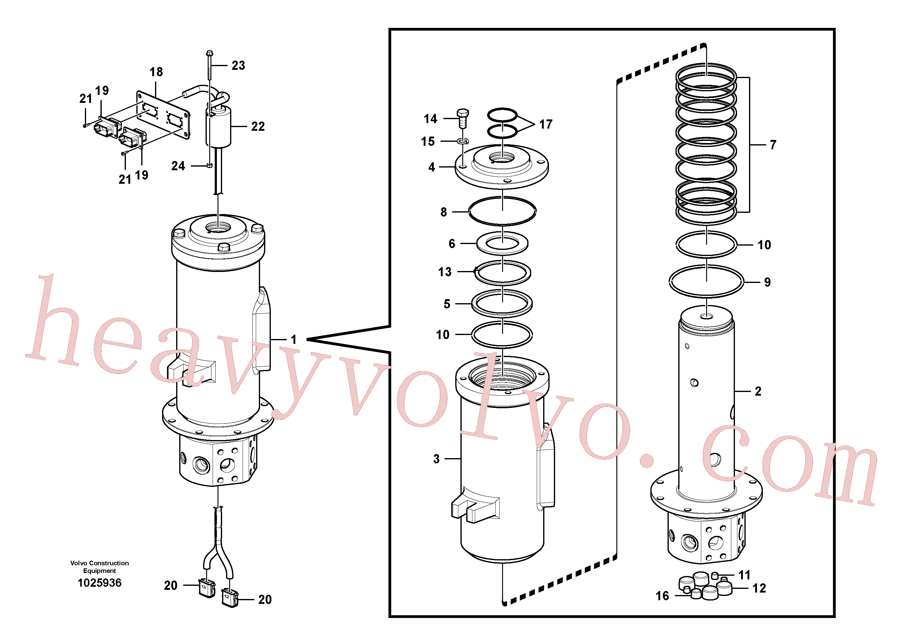 VOE990522 for Volvo Turning joint(1025936 assembly)