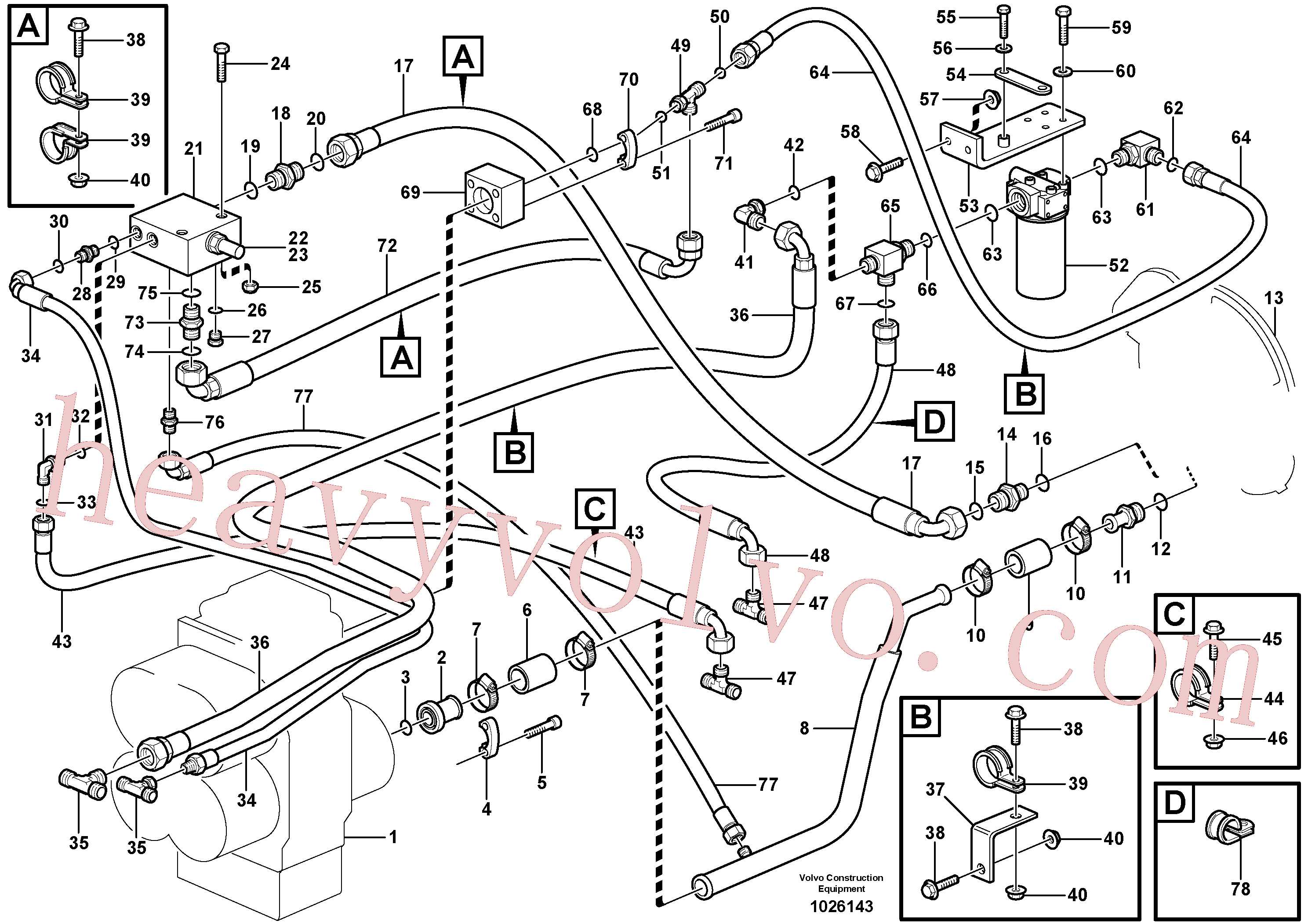 VOE983122 for Volvo Brake cooling system(1026143 assembly)