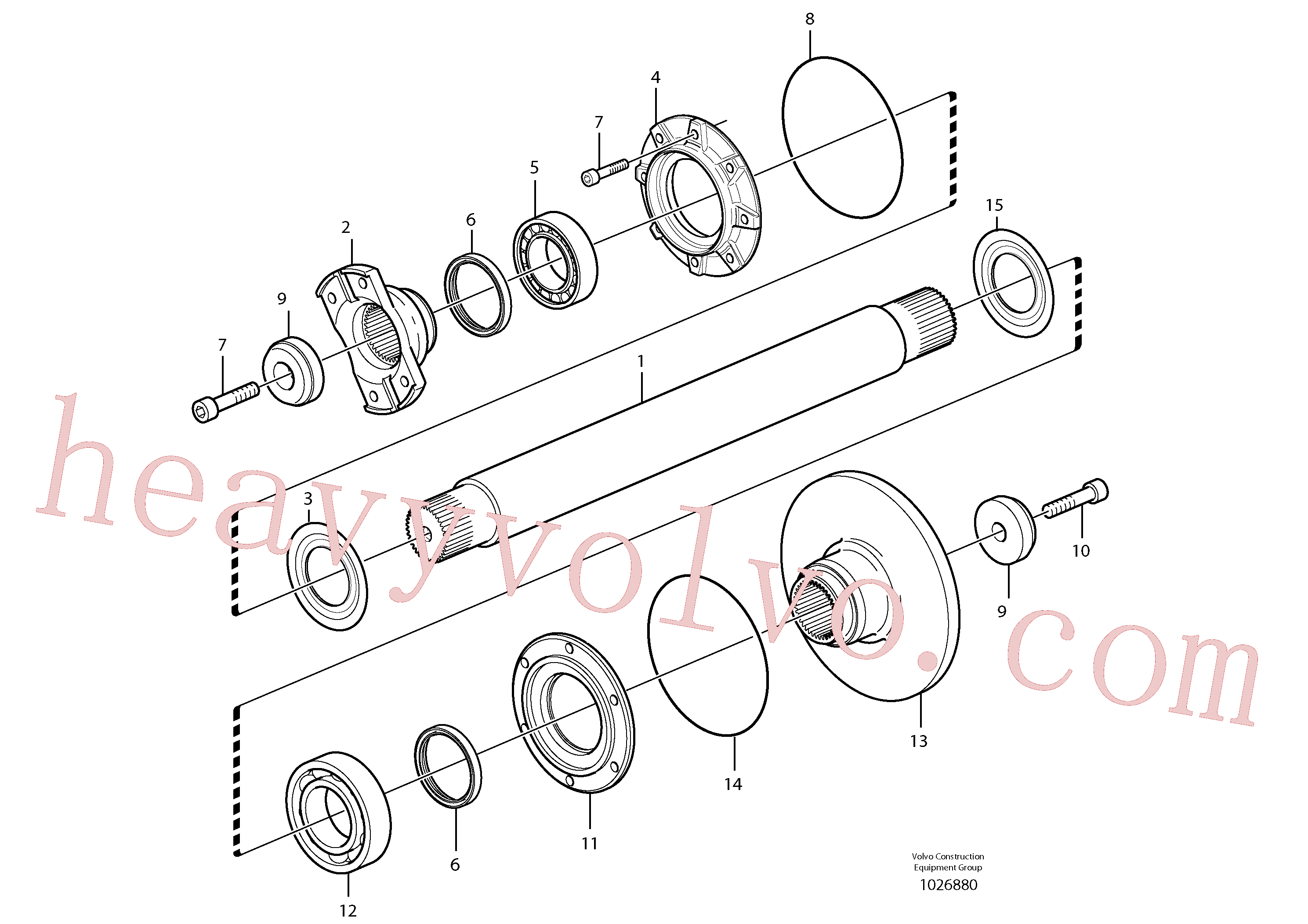 VOE11194470 for Volvo Intermediate shaft(1026880 assembly)