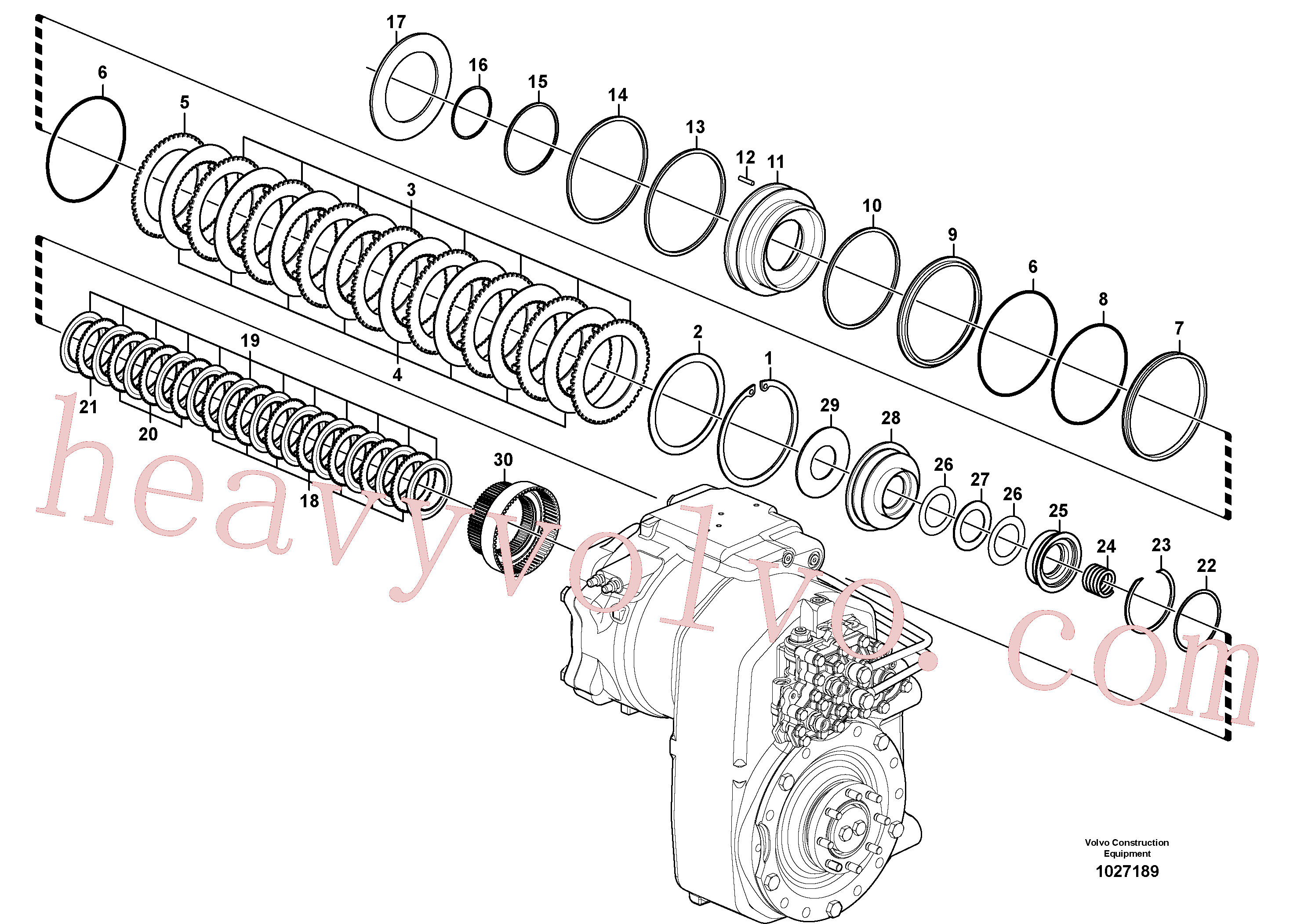 VOE14558040 for Volvo Transfer case, hydraulic coupling(1027189 assembly)