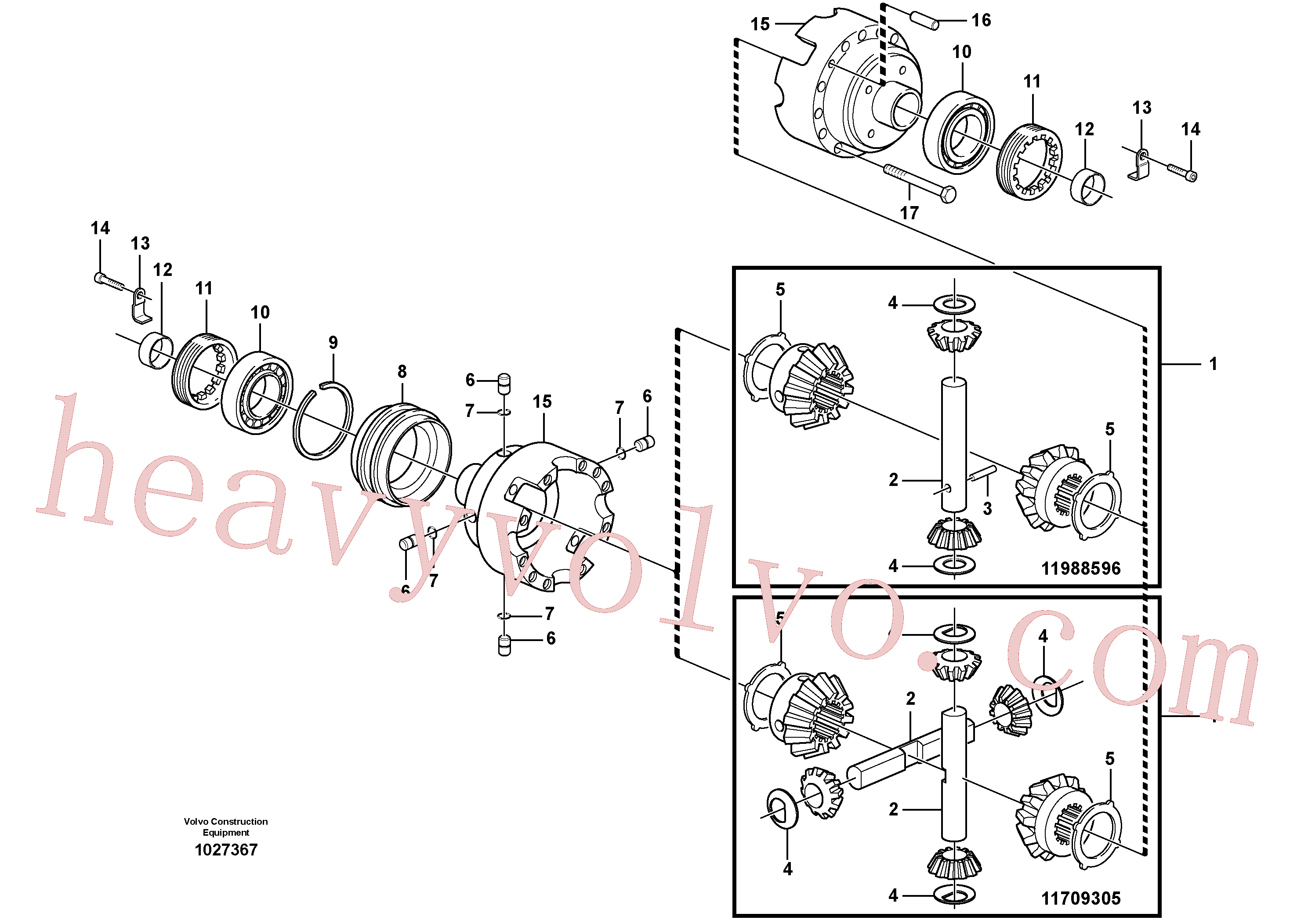 VOE11709311 for Volvo Differential. Rear(1027367 assembly)