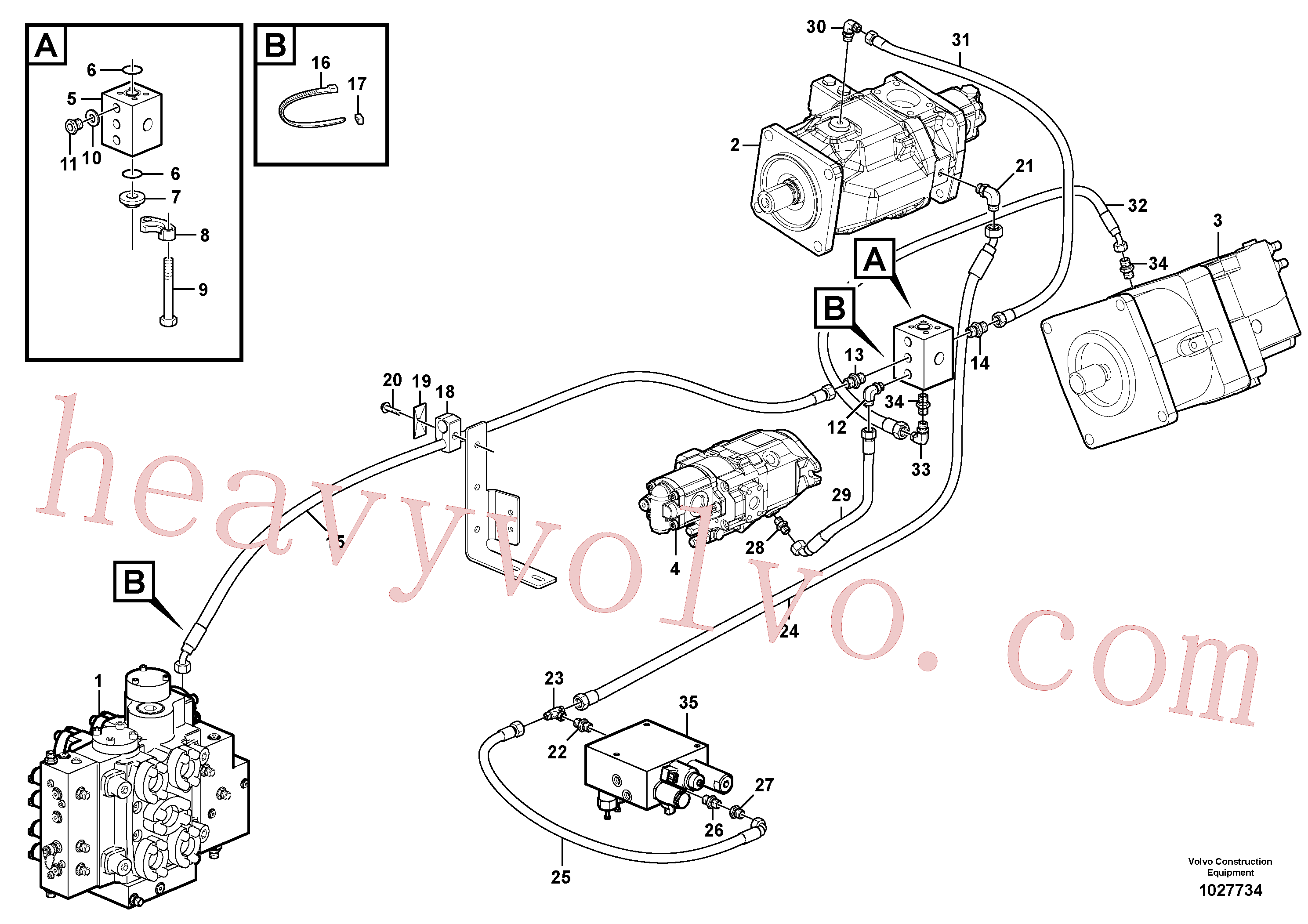 VOE935269 for Volvo Load-sensing and leakage lines(1027734 assembly)