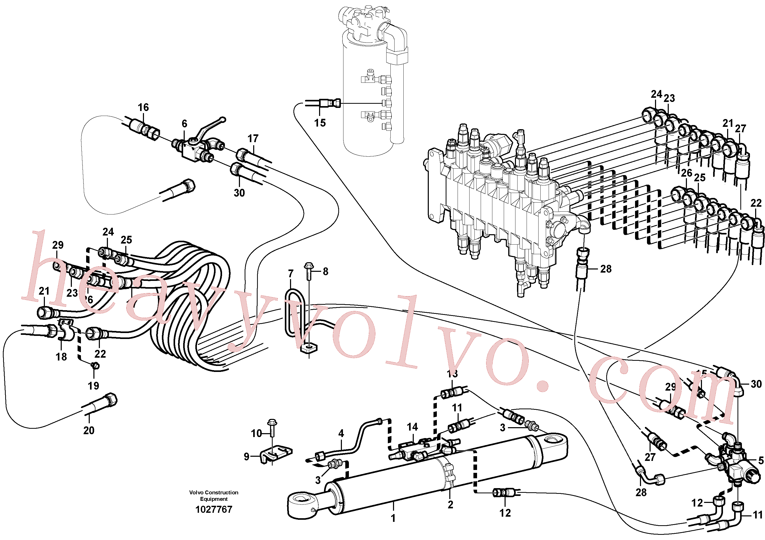 VOE15676984 for Volvo Hydraulic circuit ( platform/balancing valve/offset cylinder )(1027767 assembly)