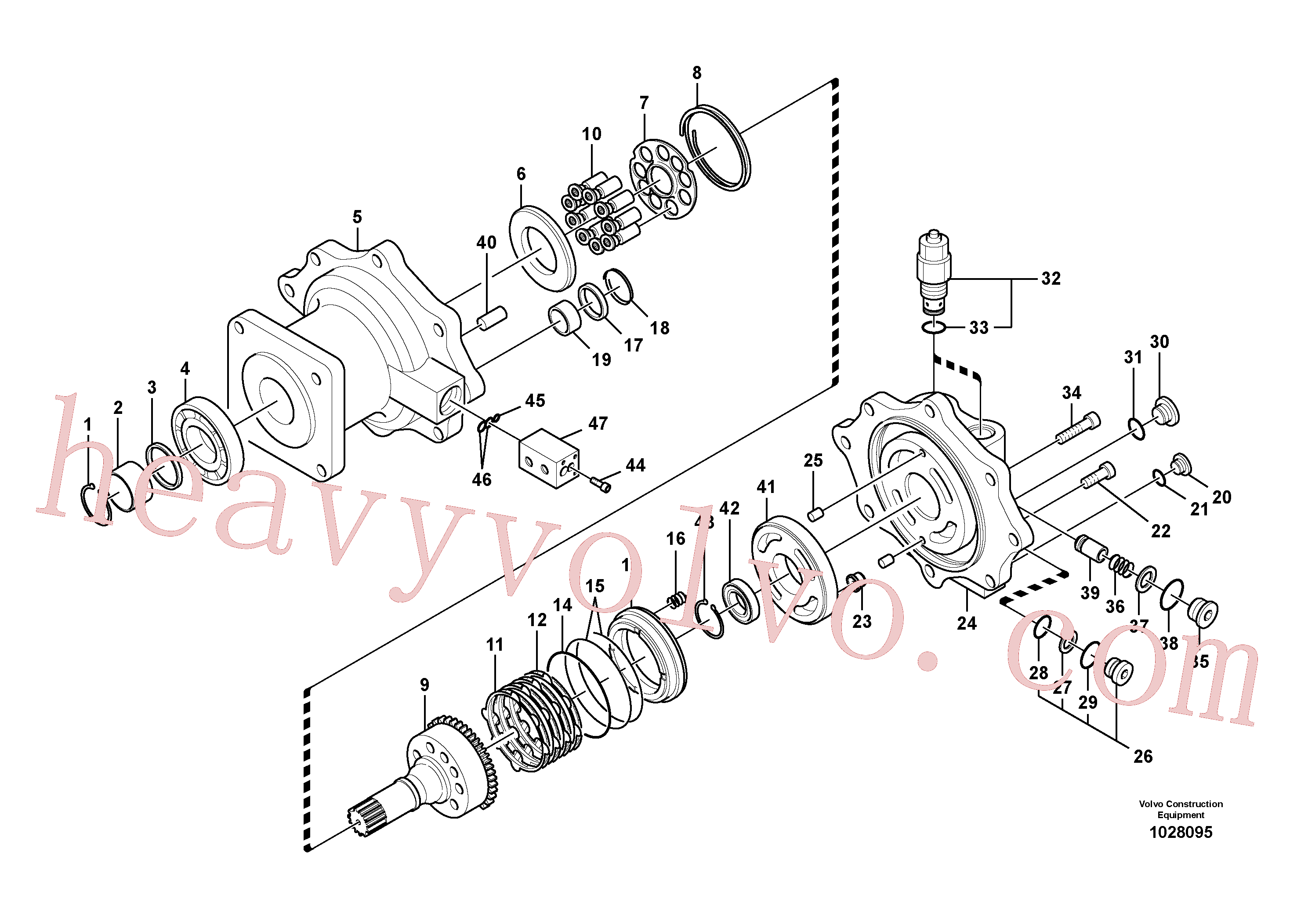 SA8230-00160 for Volvo Swing motor(1028095 assembly)