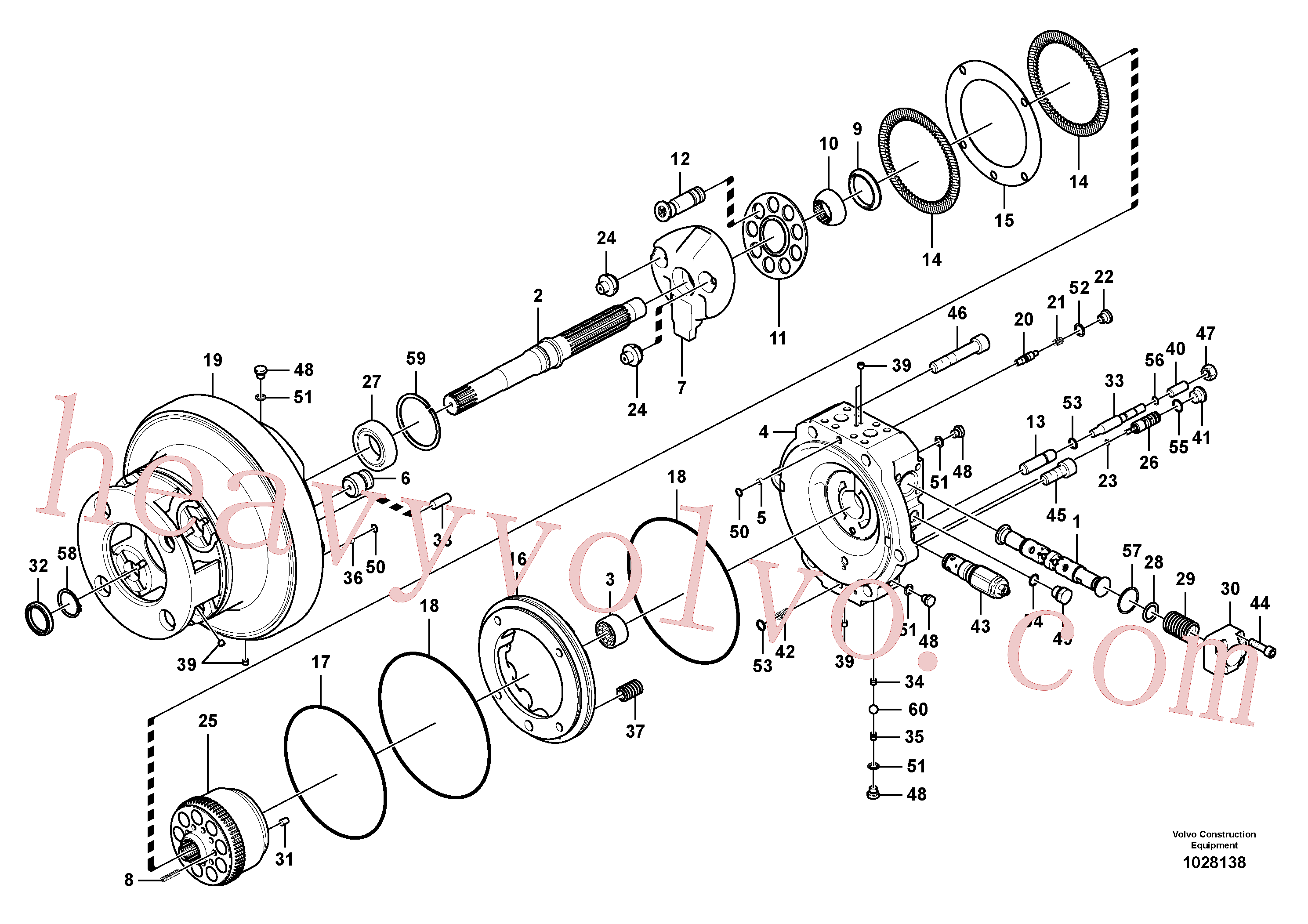 VOE14552649 for Volvo Travel motor(1028138 assembly)