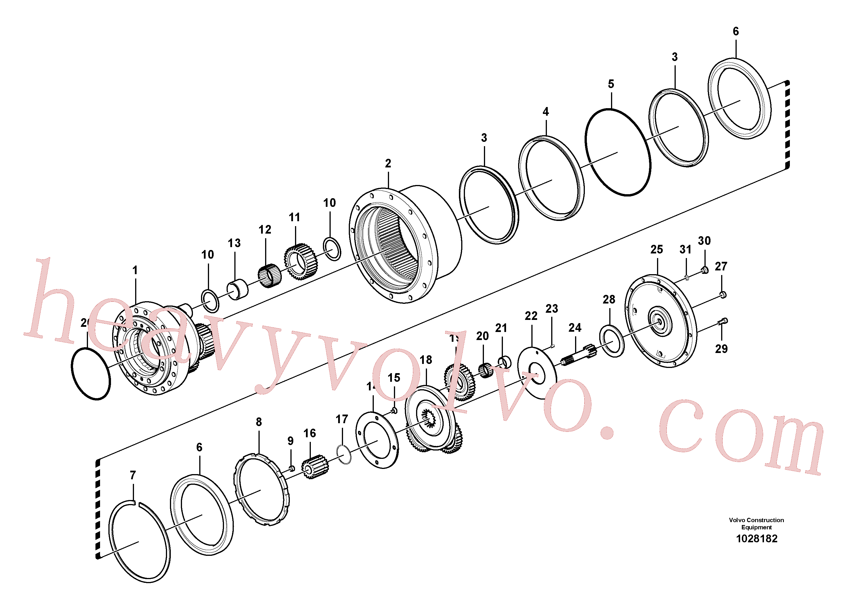 VOE14616920 for Volvo Travel gearbox(1028182 assembly)