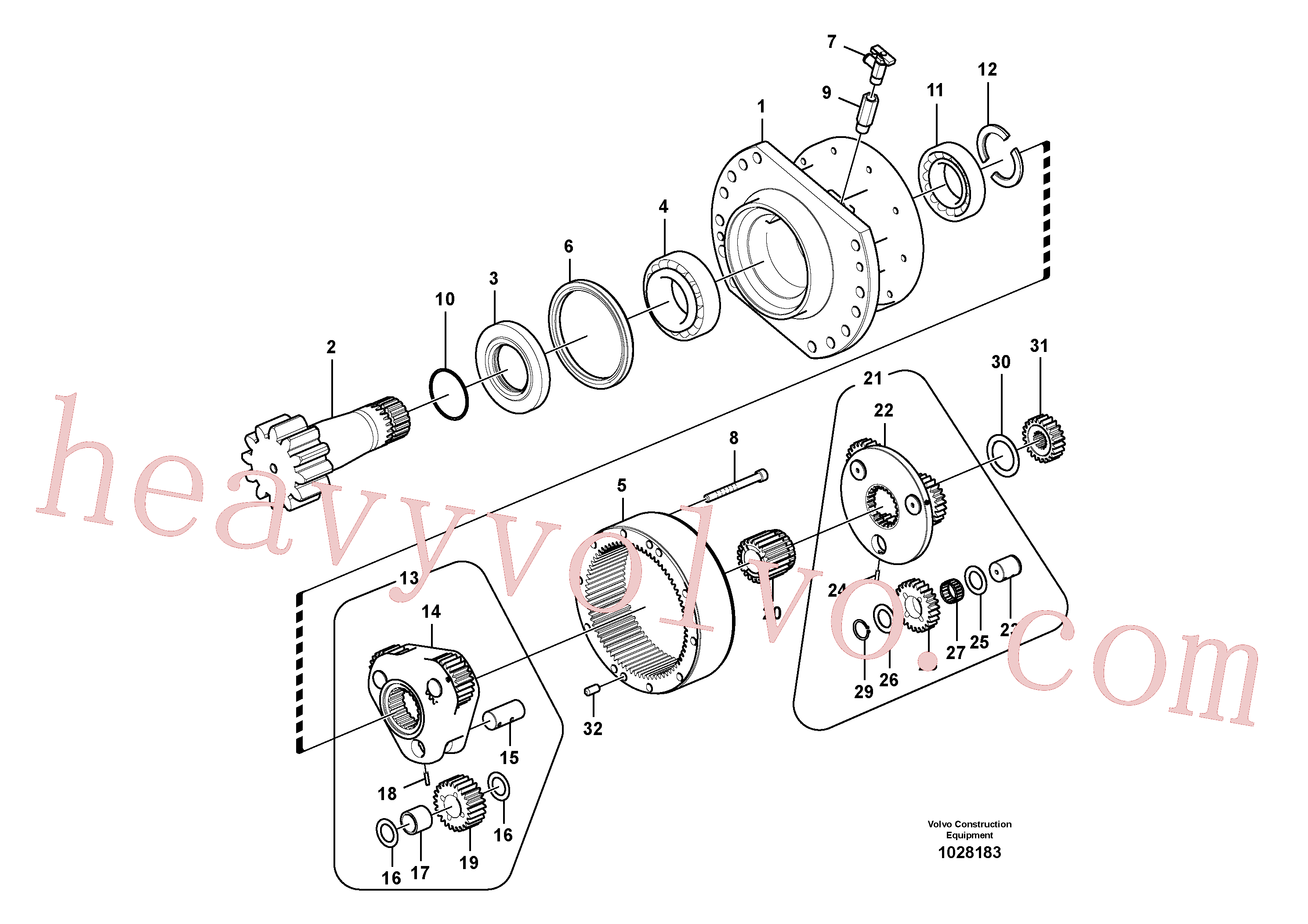 SA7118-23270 for Volvo Swing gearbox(1028183 assembly)