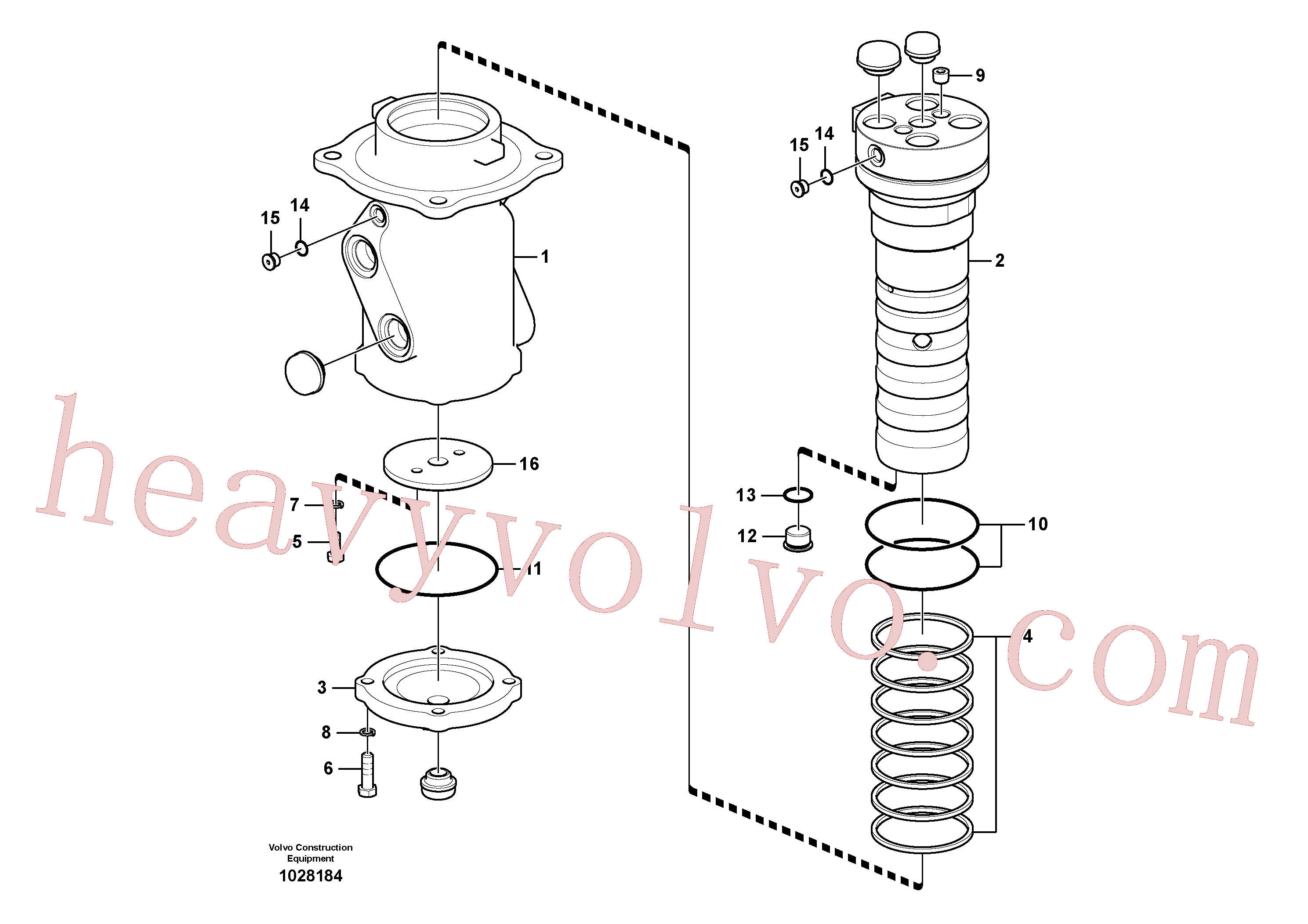 VOE14535762 for Volvo Turning joint(1028184 assembly)