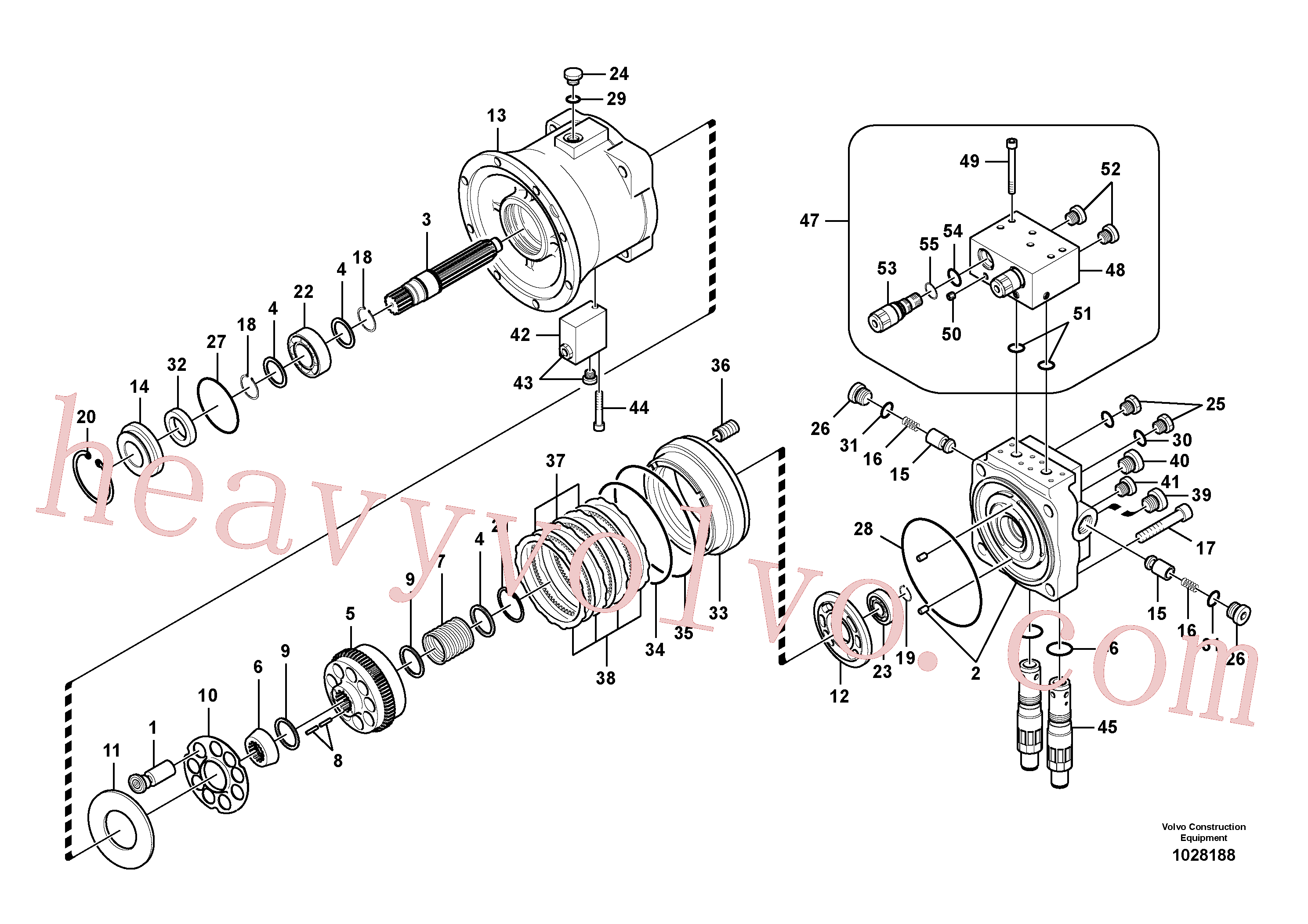 SA8240-03620 for Volvo Swing motor(1028188 assembly)