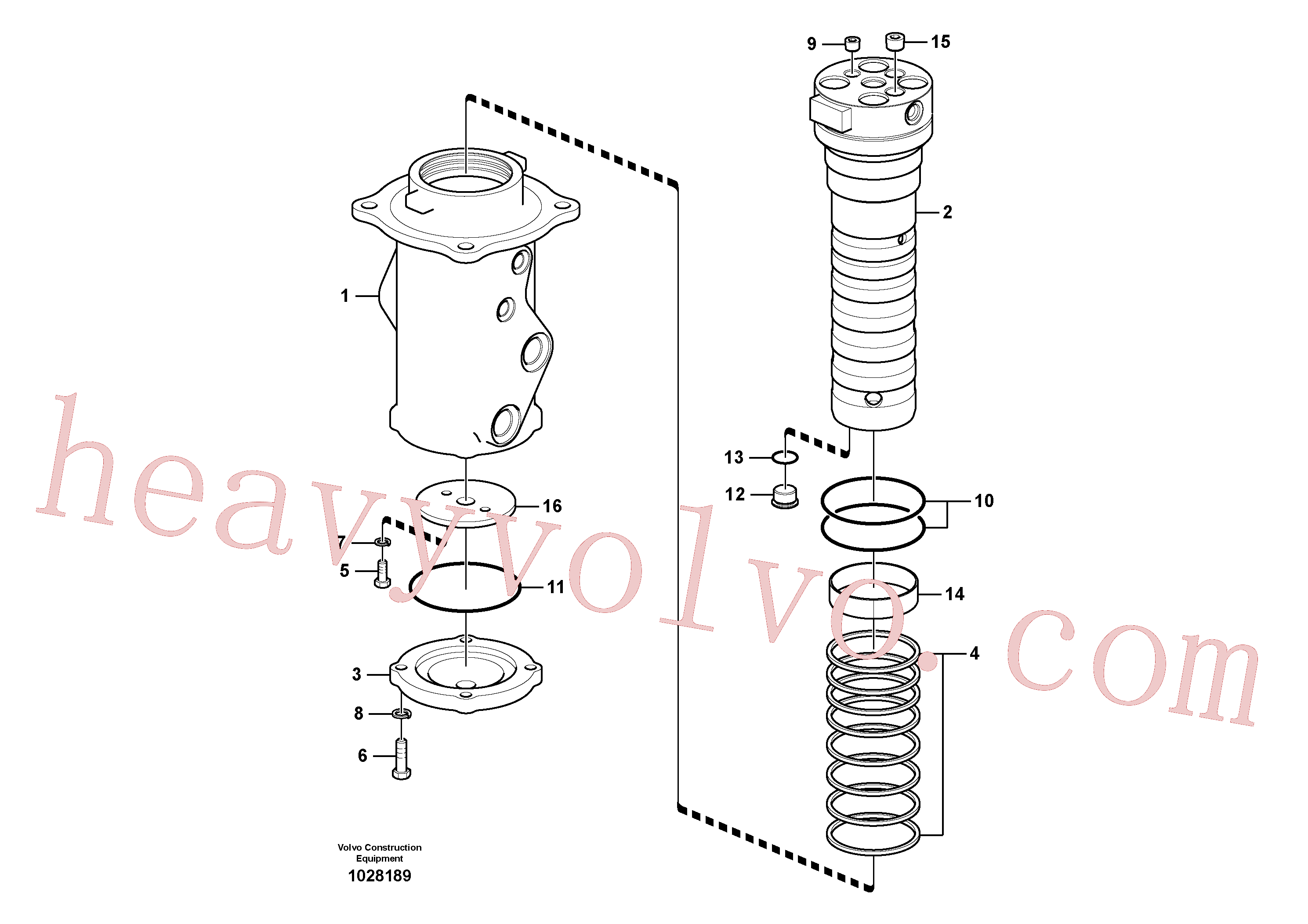 VOE14535762 for Volvo Turning joint(1028189 assembly)