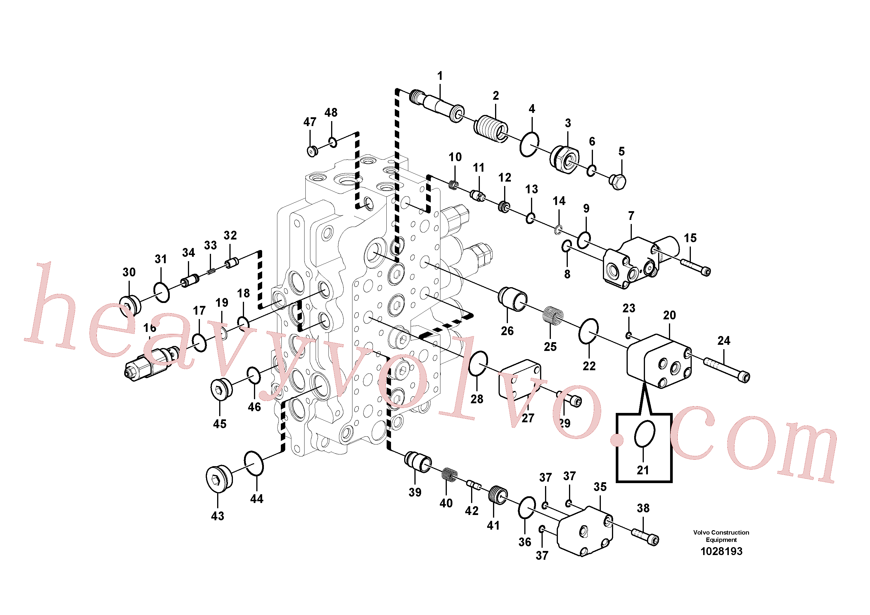 VOE14552412 for Volvo Main control valve(1028193 assembly)