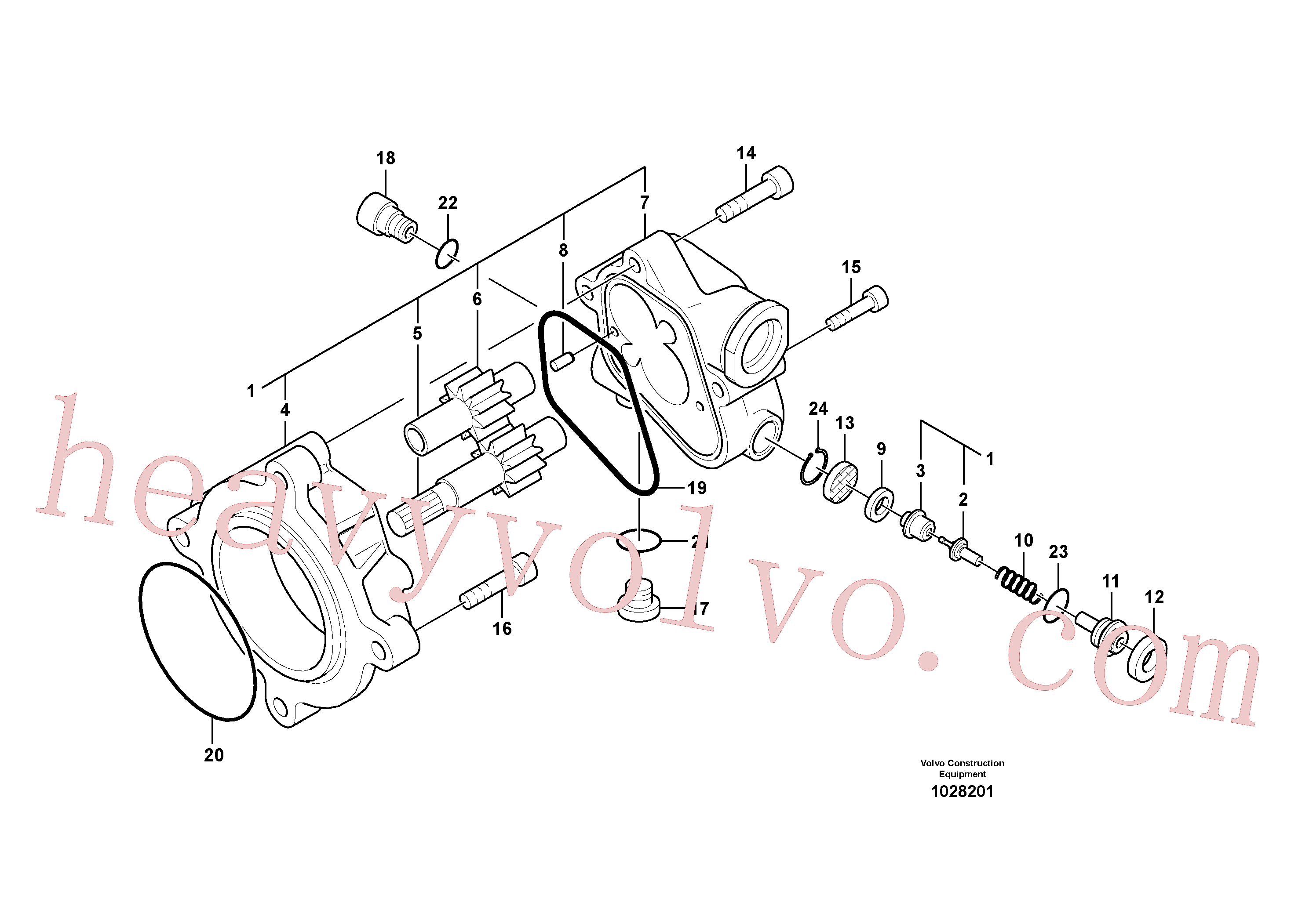 VOE14550217 for Volvo Hydraulic gear pump(1028201 assembly)