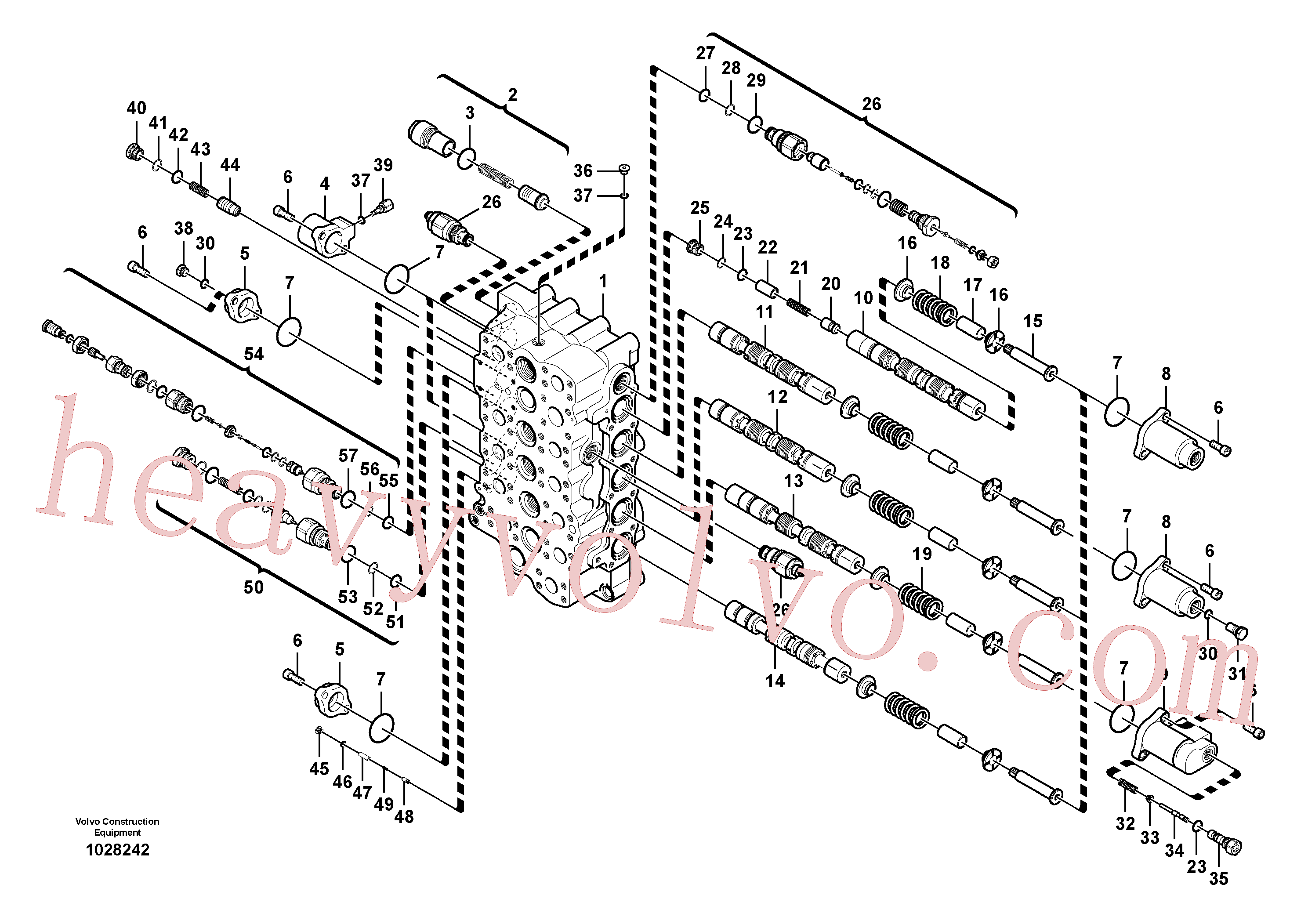 VOE14634184 for Volvo Main control valve(1028242 assembly)