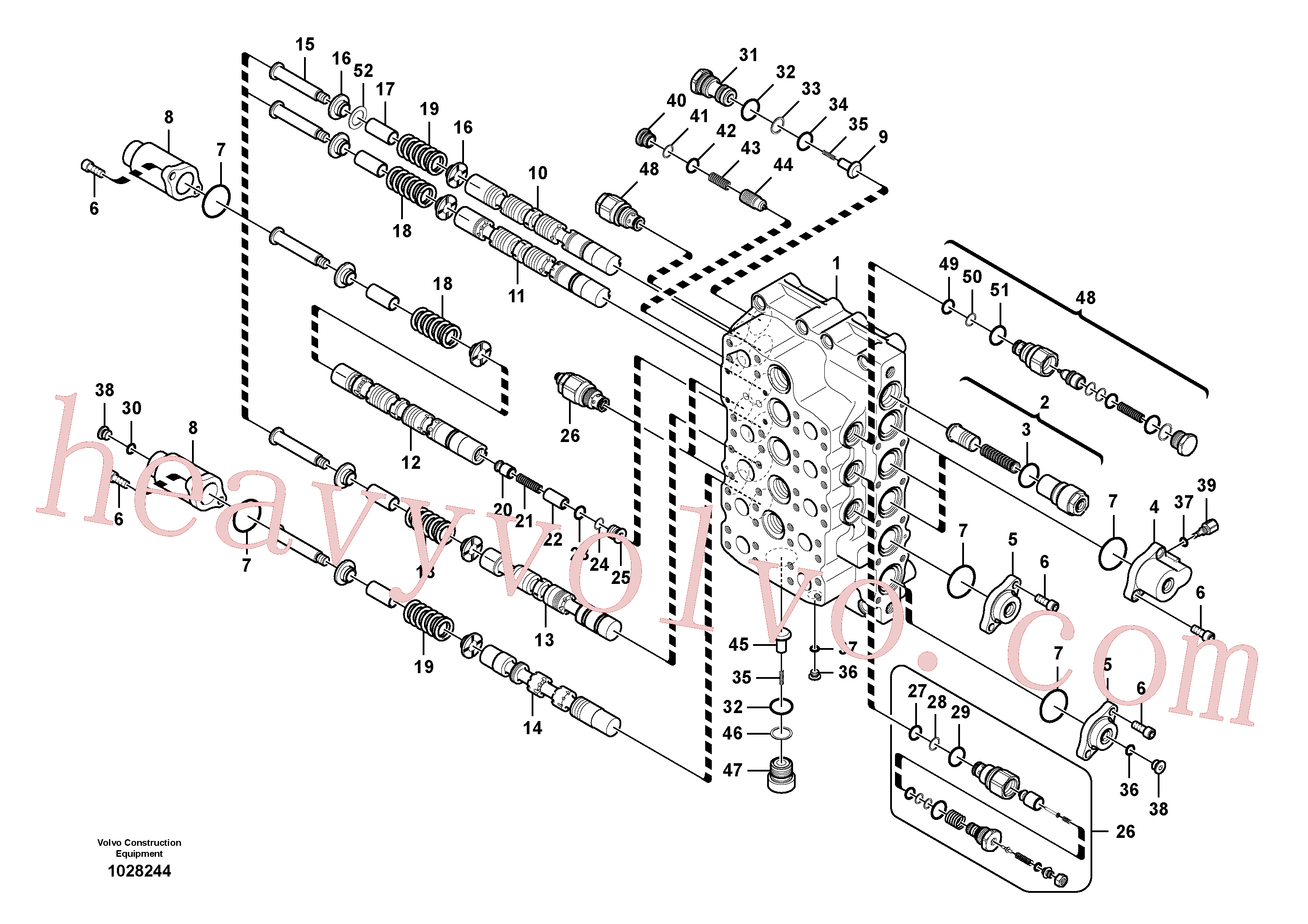 SA9512-02226 for Volvo Main control valve(1028244 assembly)