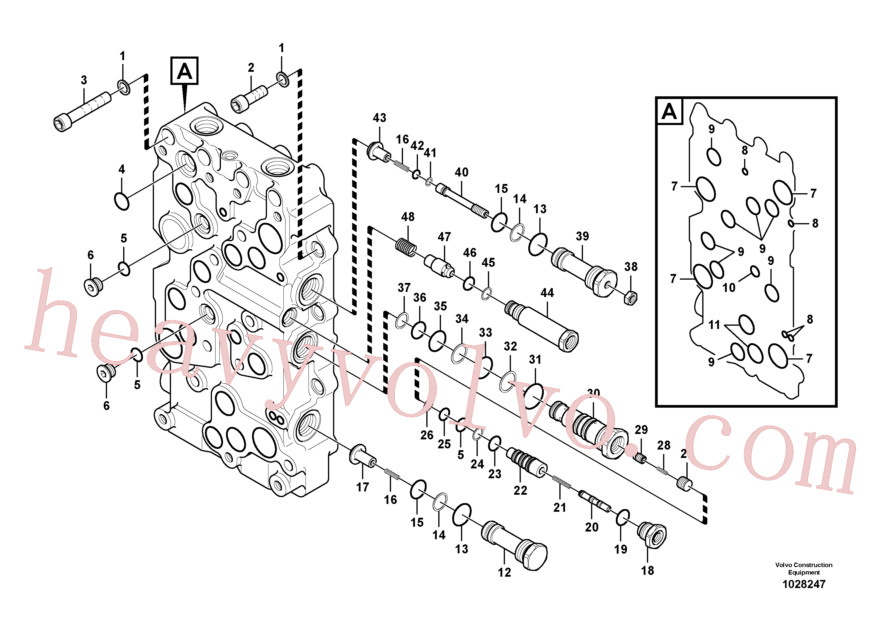 VOE984921 for Volvo Main control valve(1028247 assembly)