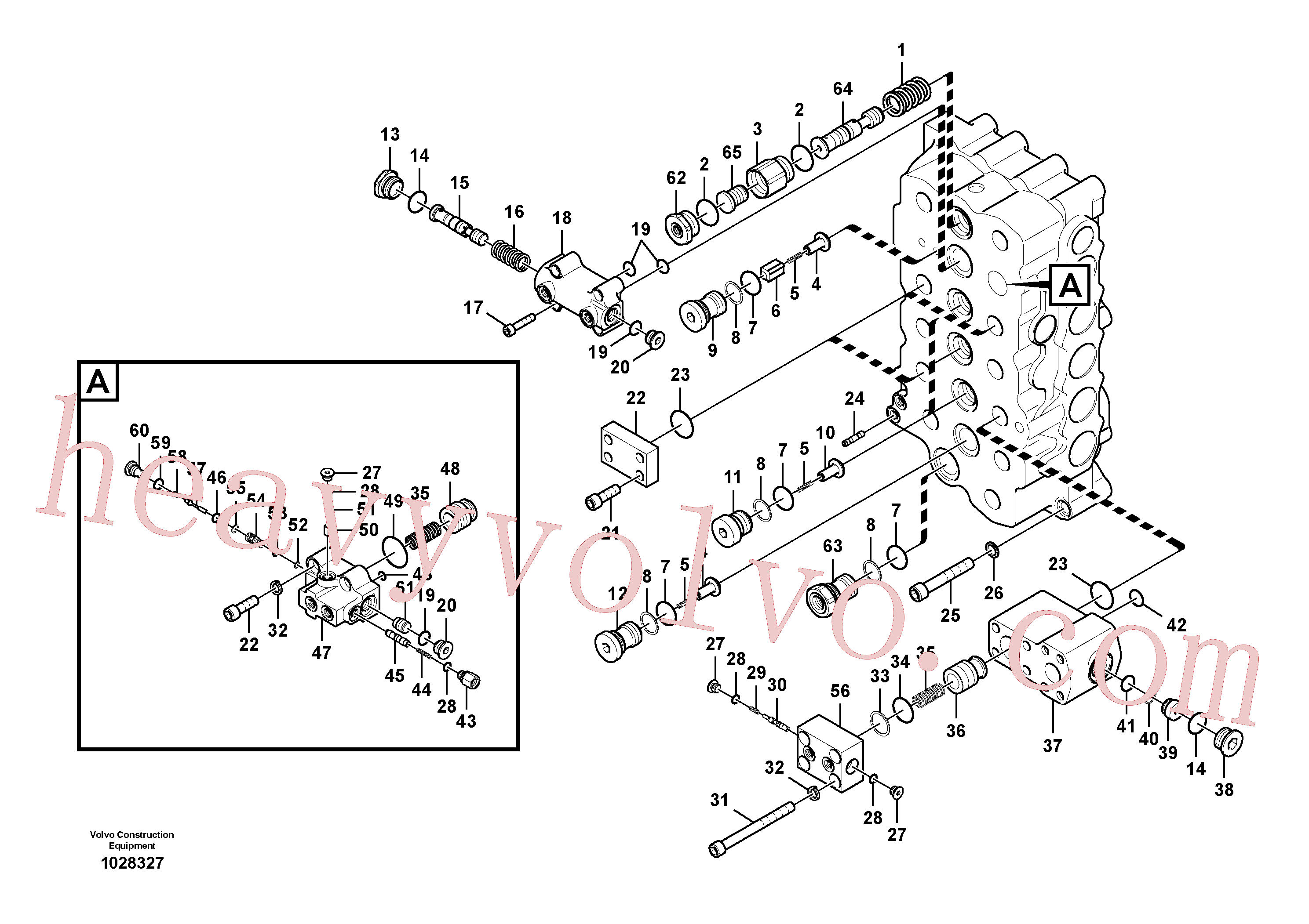 VOE14597157 for Volvo Main control valve(1028327 assembly)