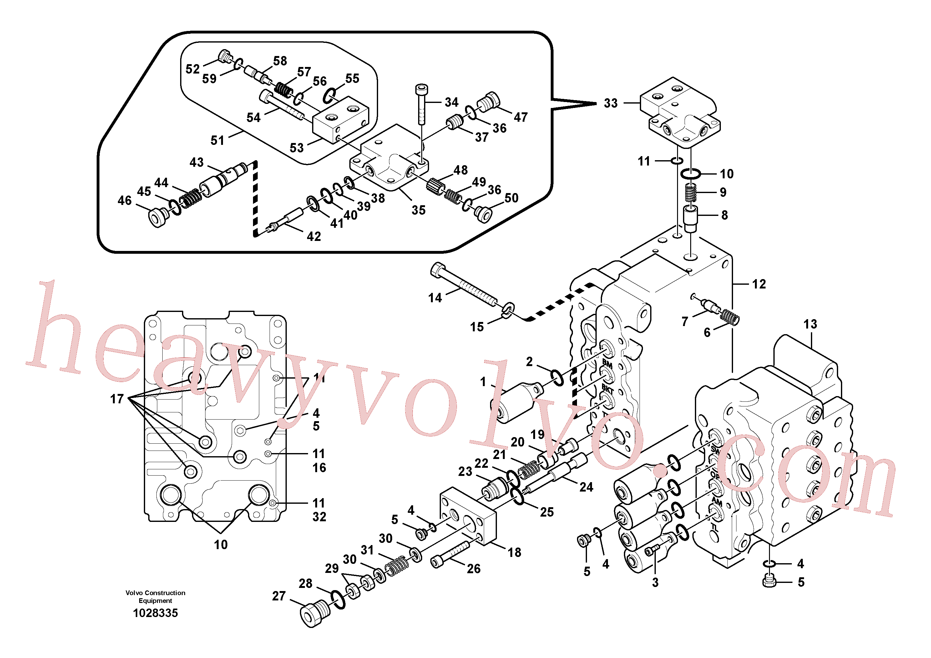 SA8230-11930 for Volvo Main control valve, relief valve and boom holding(1028335 assembly)