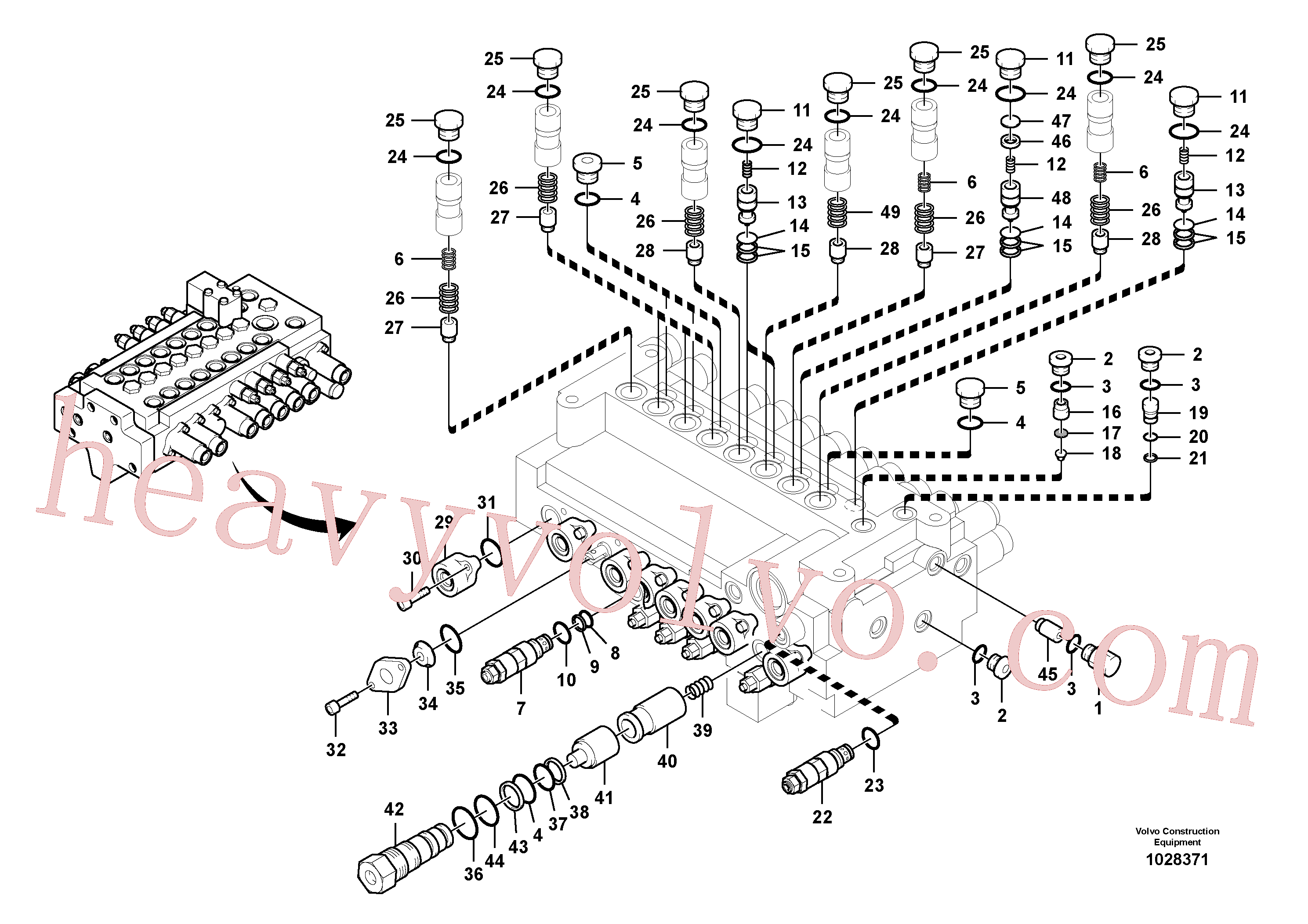 VOE14526985 for Volvo Main control valve(1028371 assembly)