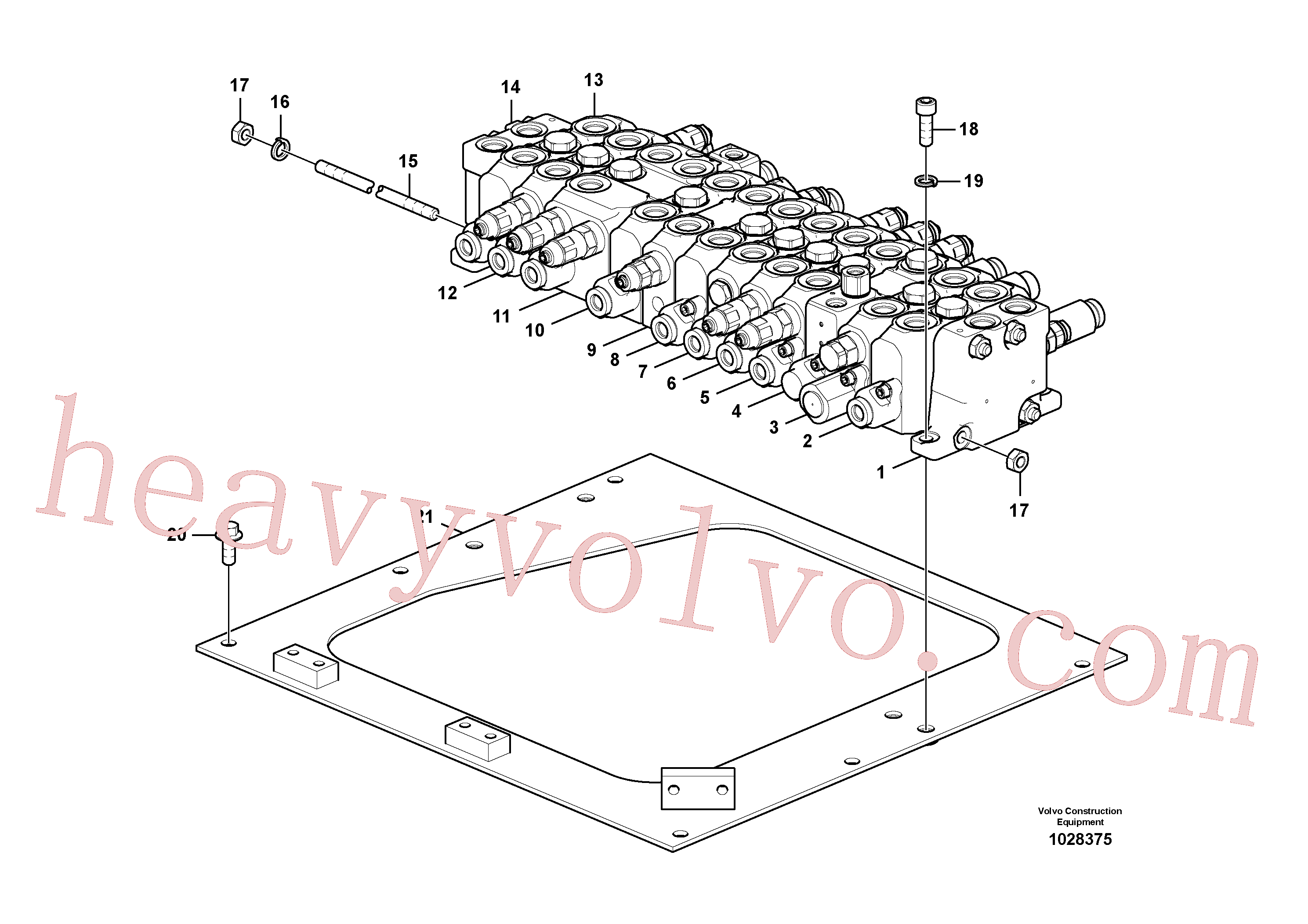 VOE14607600 for Volvo Control valve with fitting parts.(1028375 assembly)