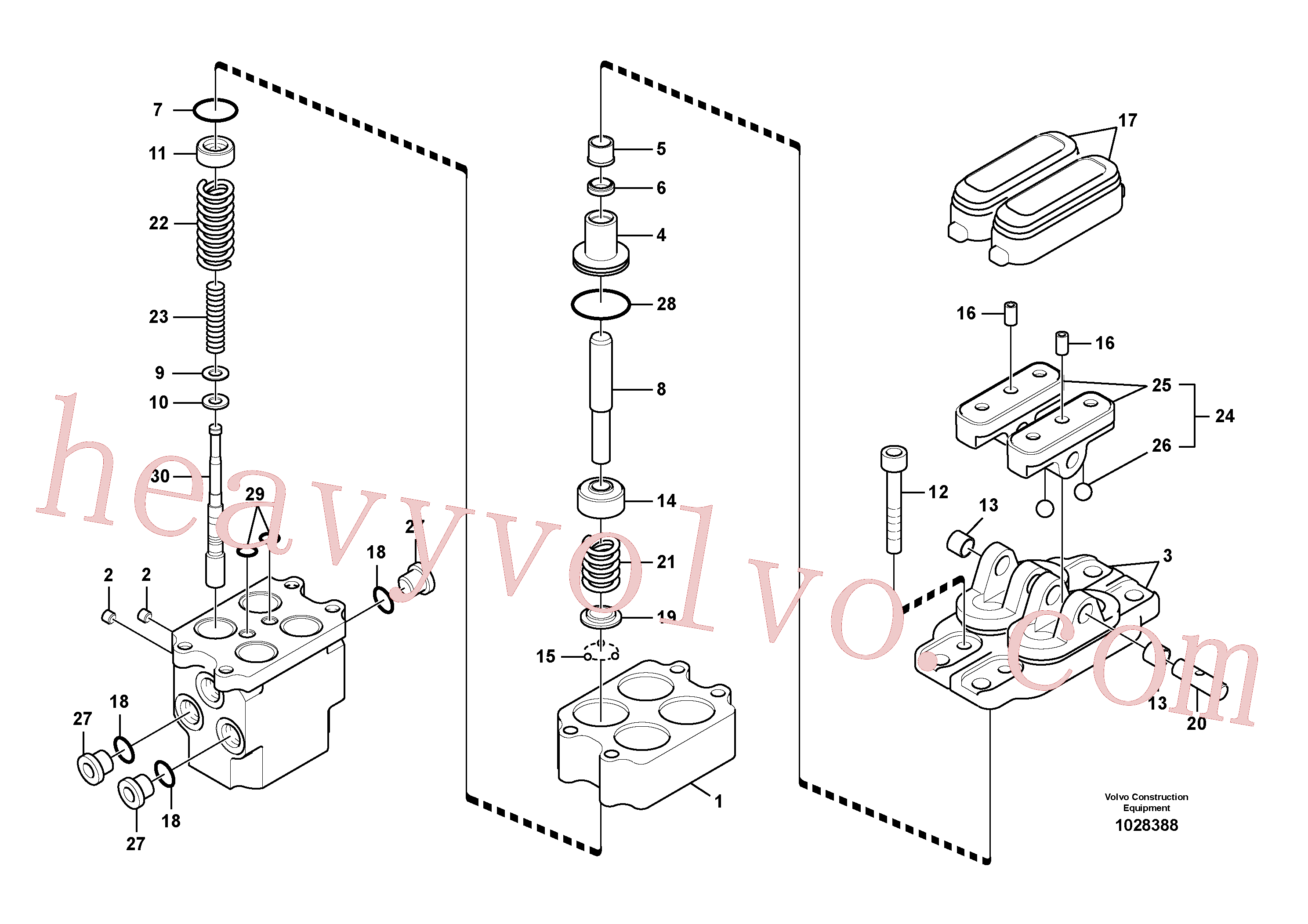 VOE14524320 for Volvo Remote control valve pedal, travel motor(1028388 assembly)