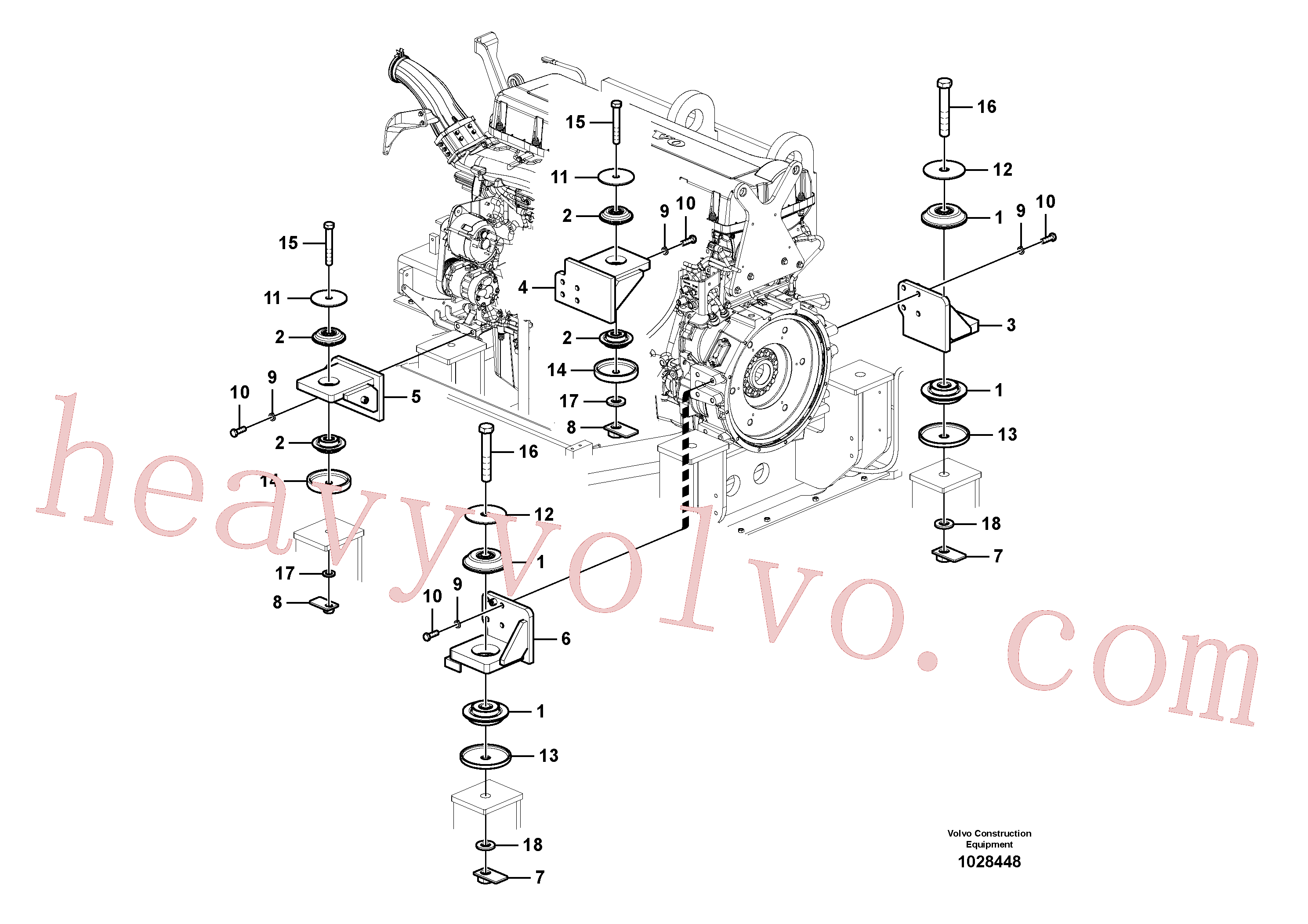 VOE992059 for Volvo Engine mount(1028448 assembly)