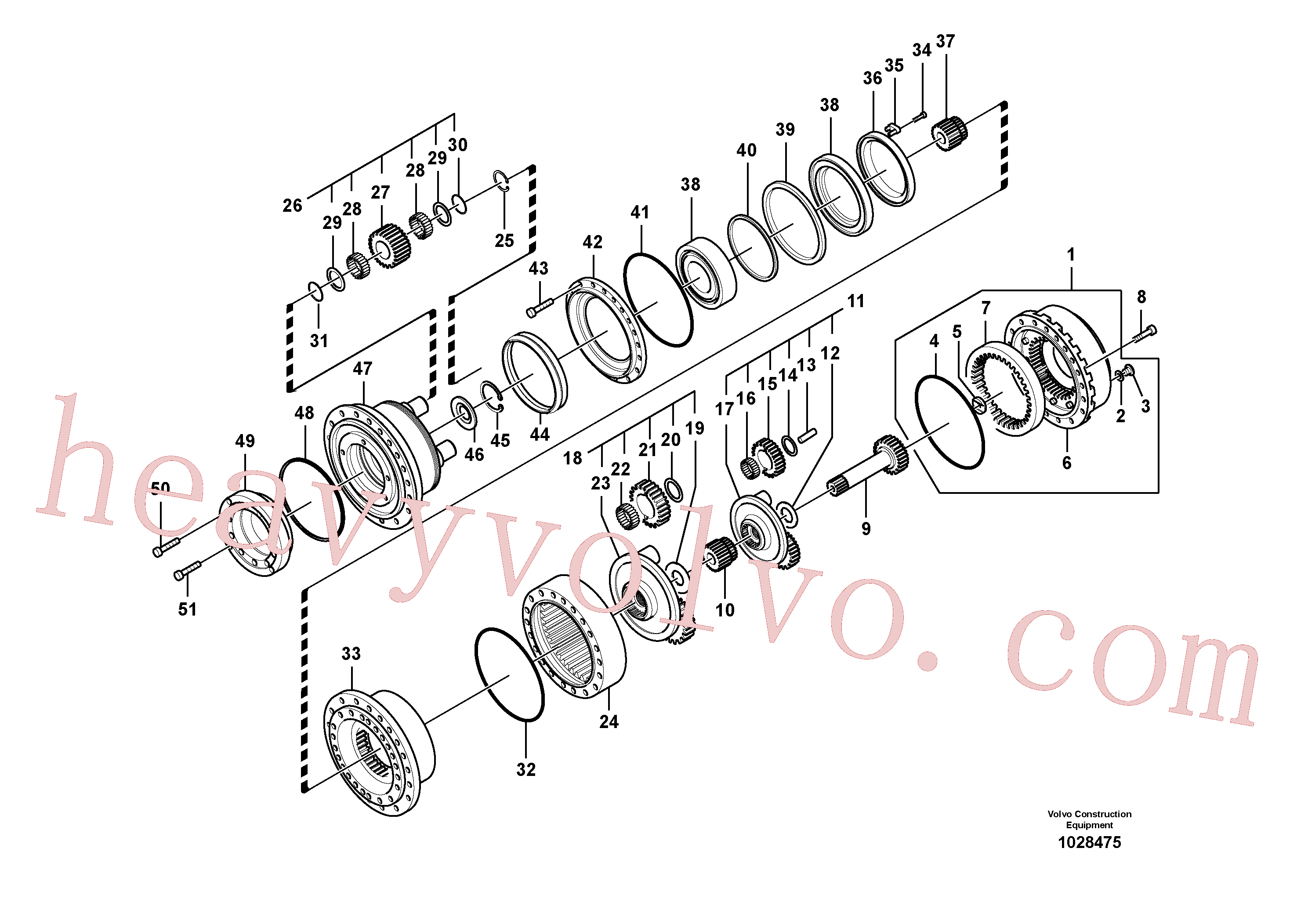 VOE14535309 for Volvo Travel gearbox(1028475 assembly)