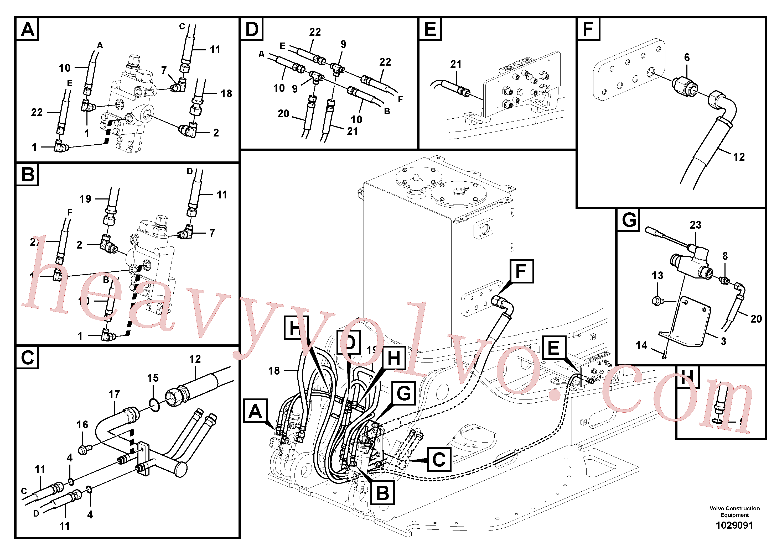 VOE14552810 for Volvo Working hydraulic, boom rupture(1029091 assembly)