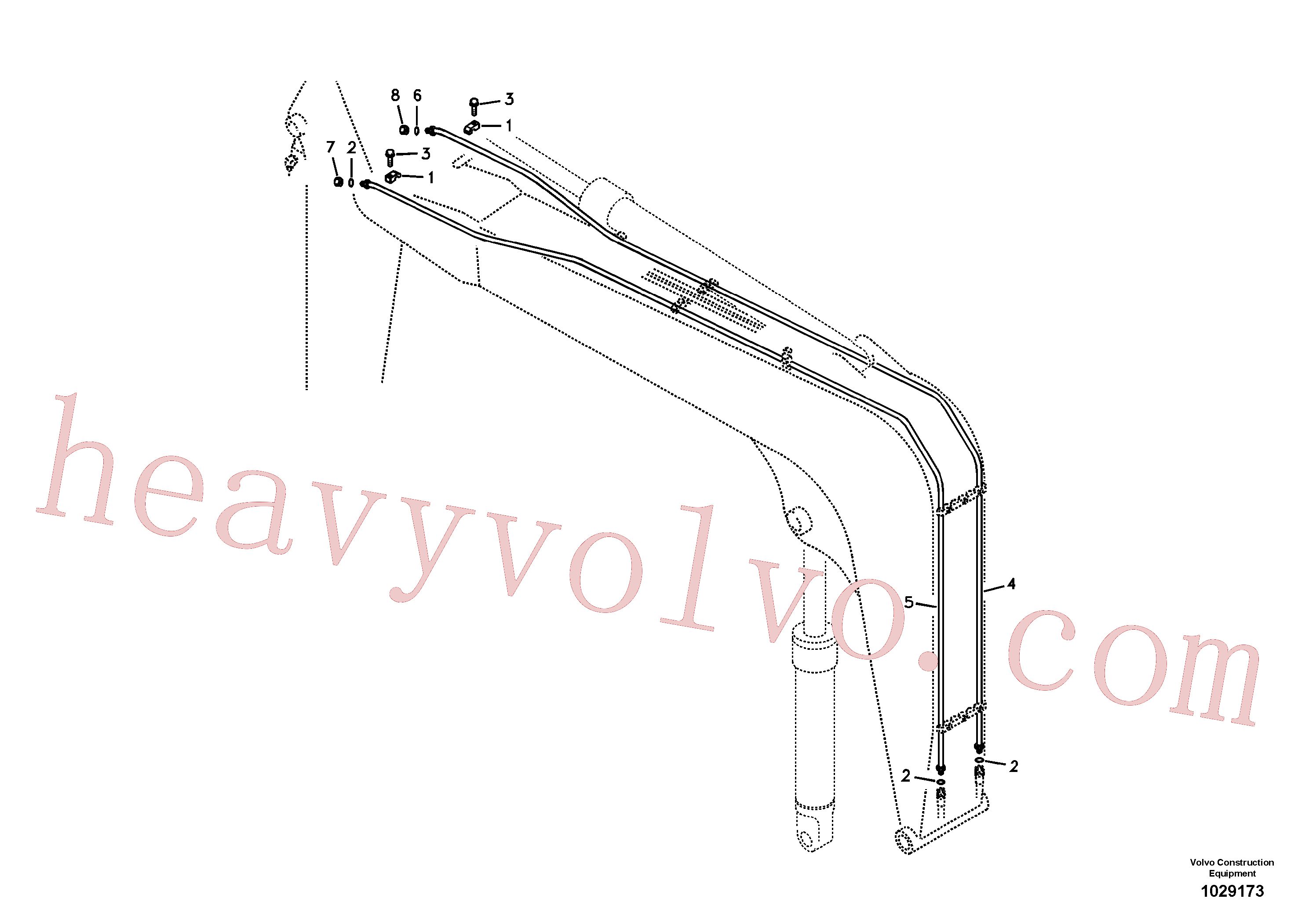 VOE14538803 for Volvo Working hydraulic, hammer and shear for boom(1029173 assembly)